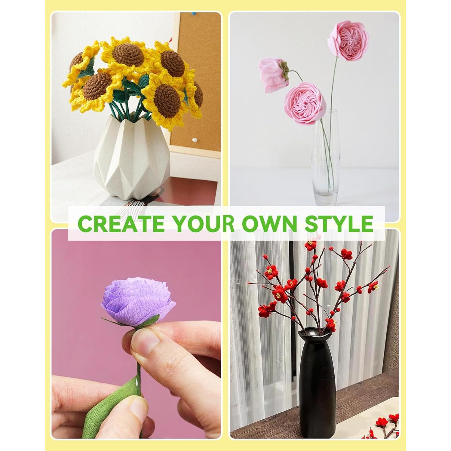 100 Alambres Florales Verdes 26 Gauge FIVEIZERO para Manualidades