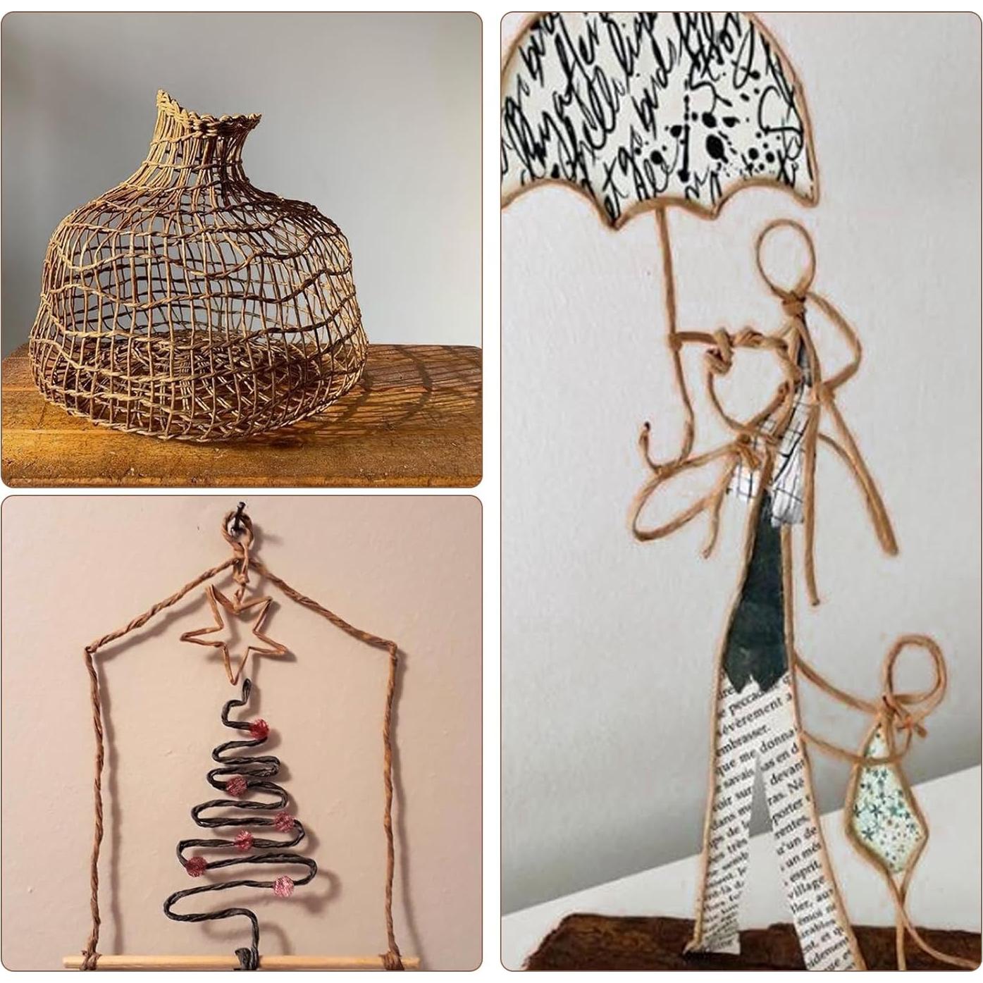 Alambre Floral Marrón 2 mm 200 Metros KINGLAKE para Manualidades