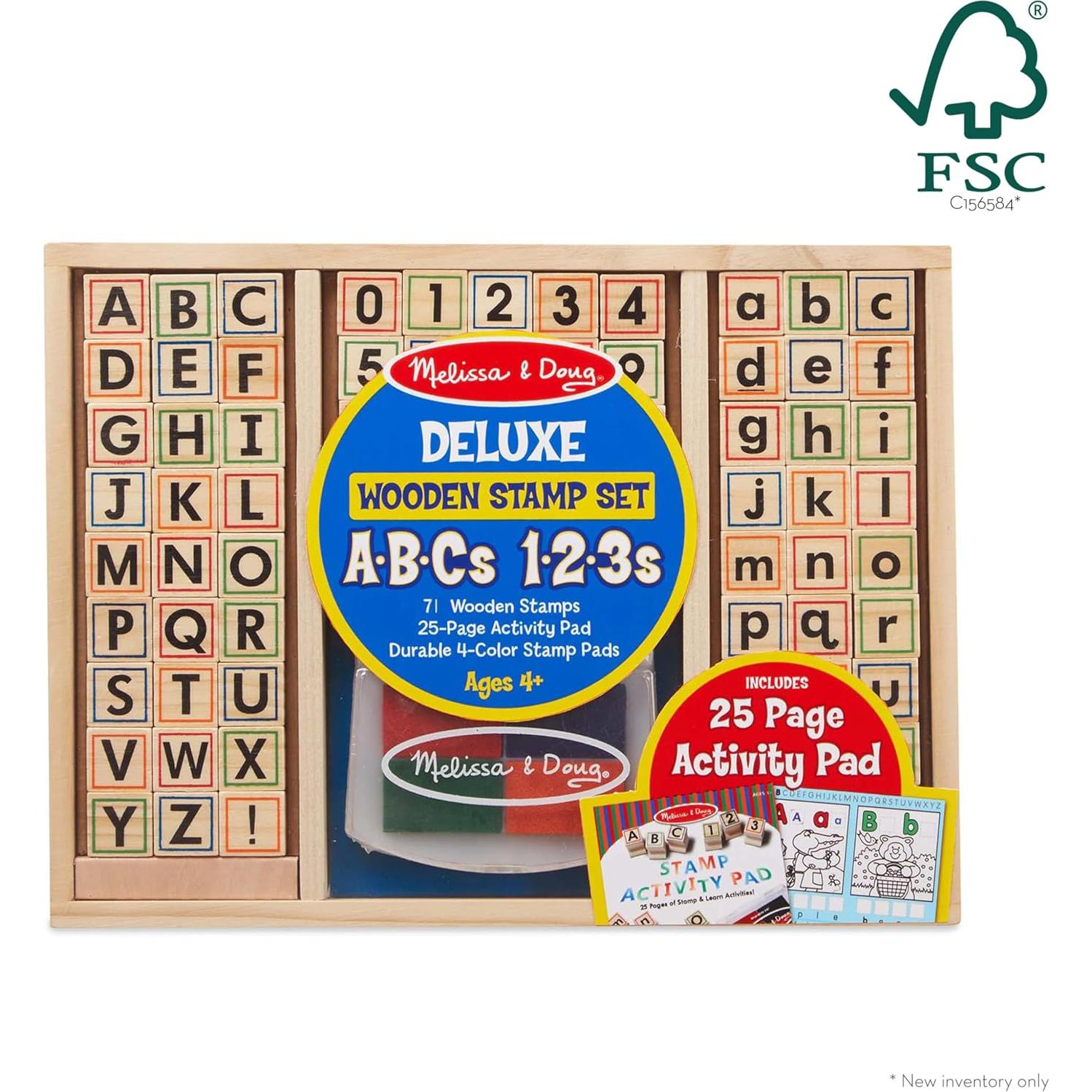 Juego de Sellos de Letras y Números Melissa & Doug Deluxe