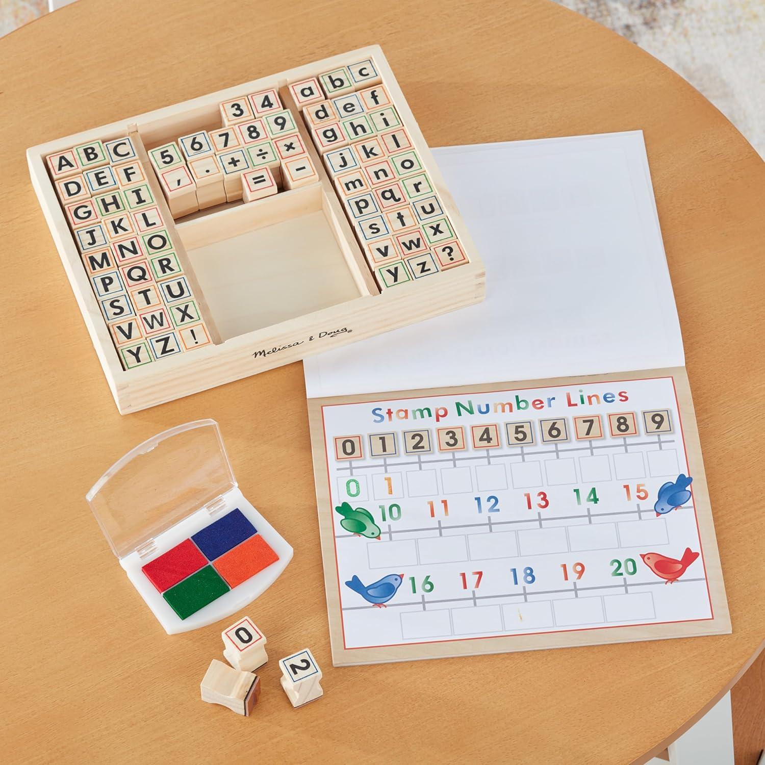 Juego de Sellos de Letras y Números Melissa & Doug Deluxe