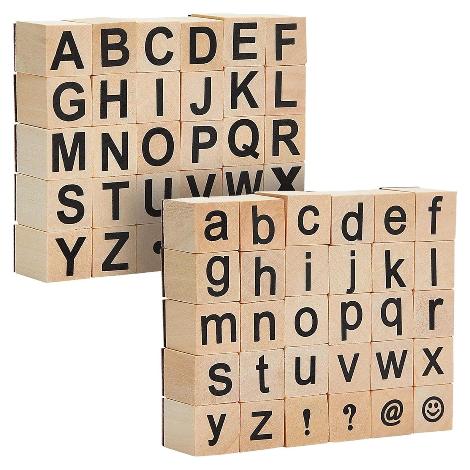 Juego de Sellos de Goma de Alfabeto Juvale 60 Piezas Manualidades