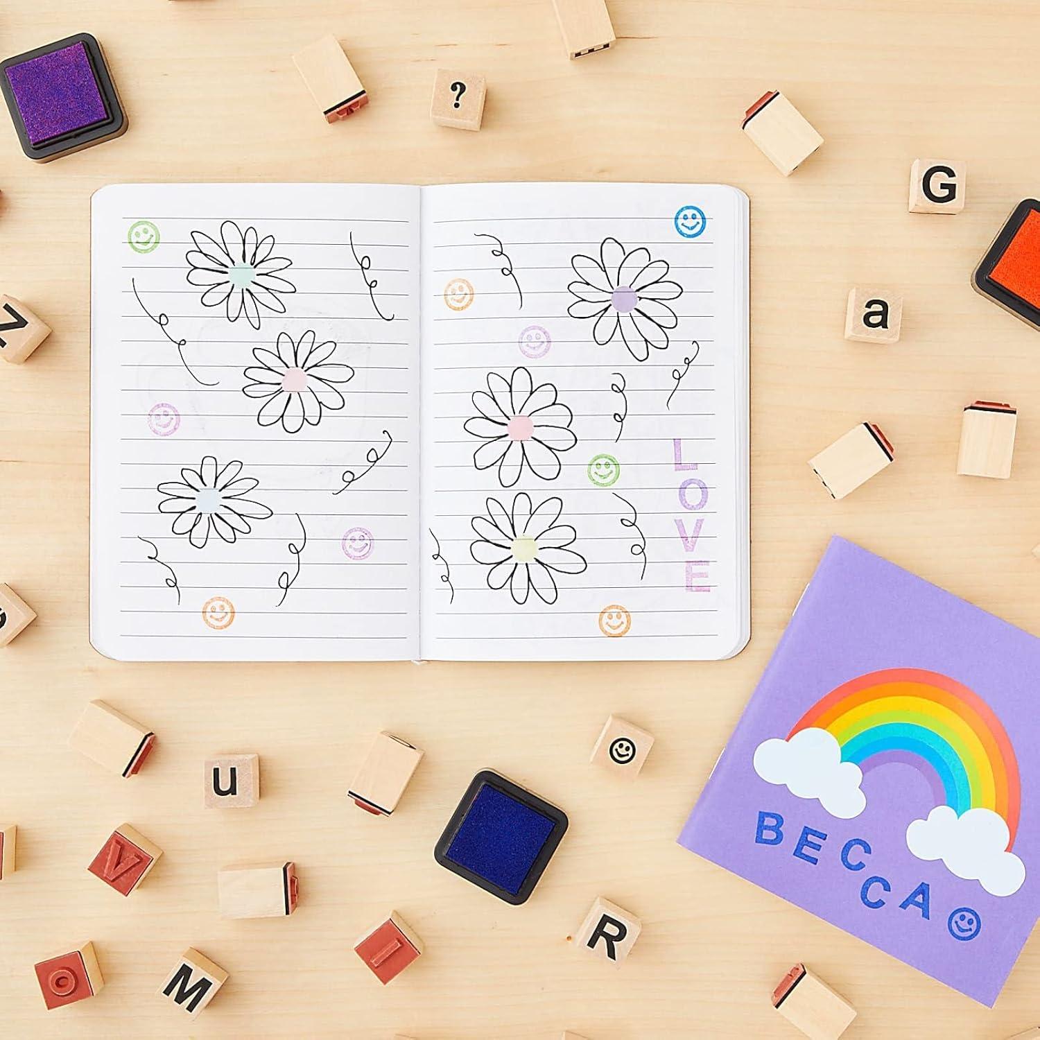 Juego de Sellos de Goma de Alfabeto Juvale 60 Piezas Manualidades