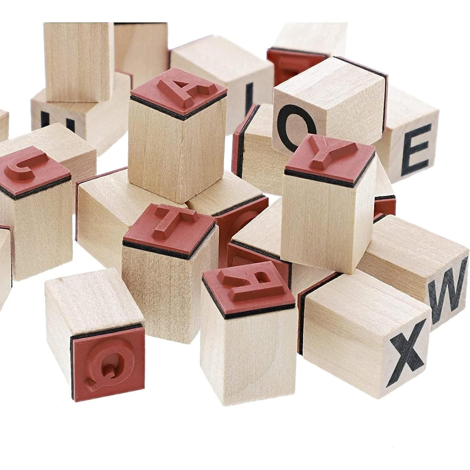 Juego de Sellos de Goma de Alfabeto Juvale 60 Piezas Manualidades