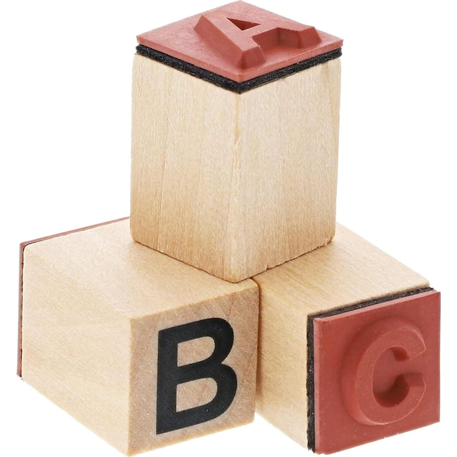 Juego de Sellos de Goma de Alfabeto Juvale 60 Piezas Manualidades