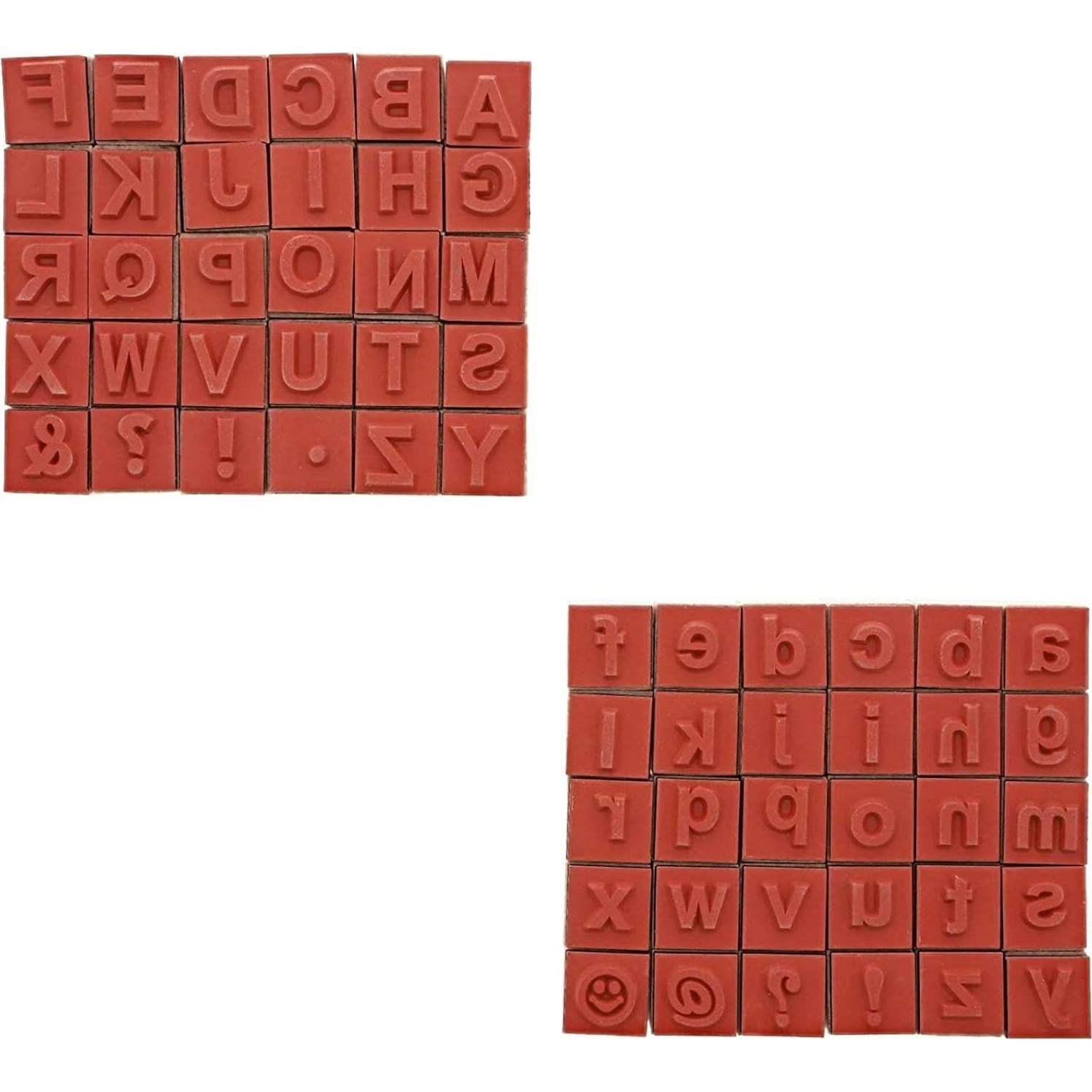 Juego de Sellos de Goma de Alfabeto Juvale 60 Piezas Manualidades