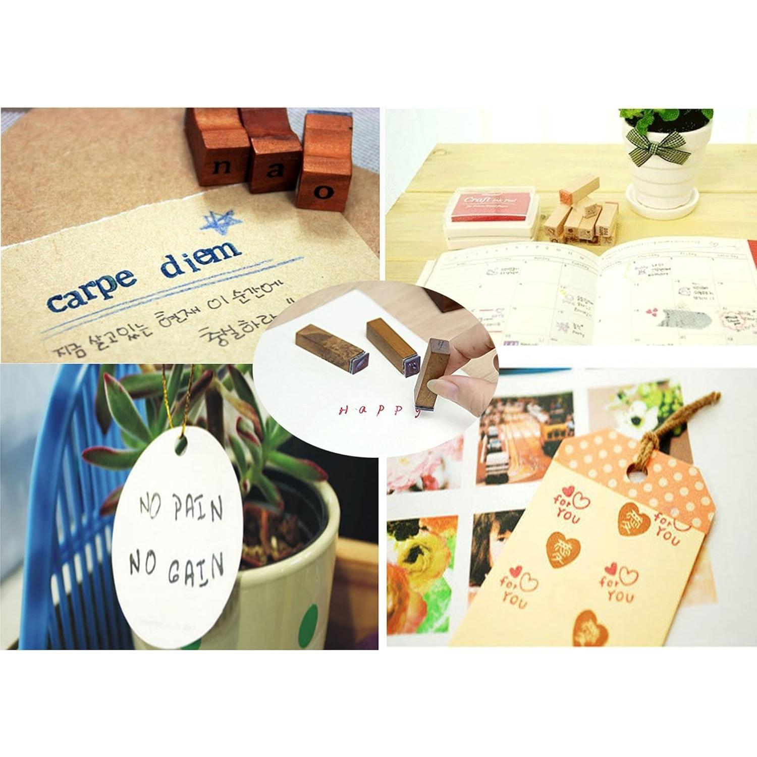 Sellos de Letras de Goma Dedoot 70 Piezas para Manualidades