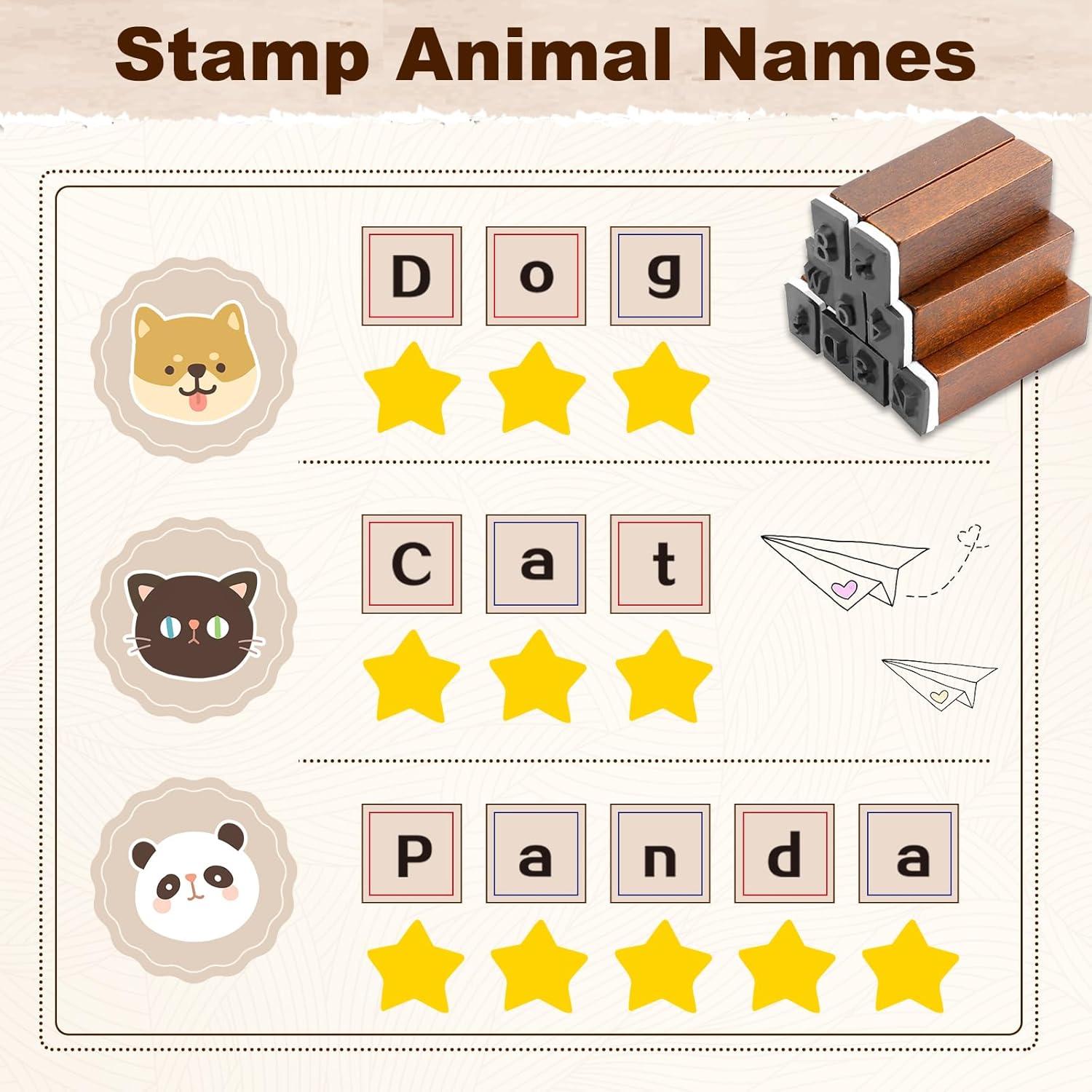 Set de Sellos de Letras UCEC - 70 Piezas para Manualidades