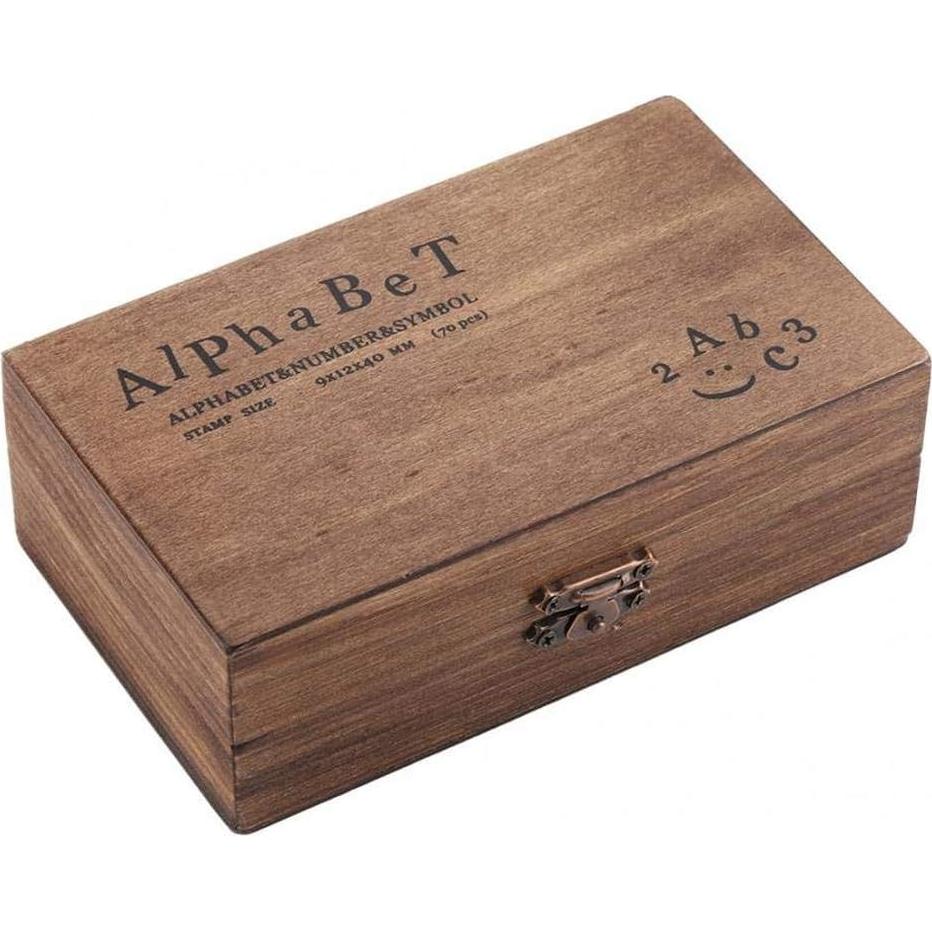 Set de Sellos de Alfabeto 70 PCS LYFJXX de Madera Vintage