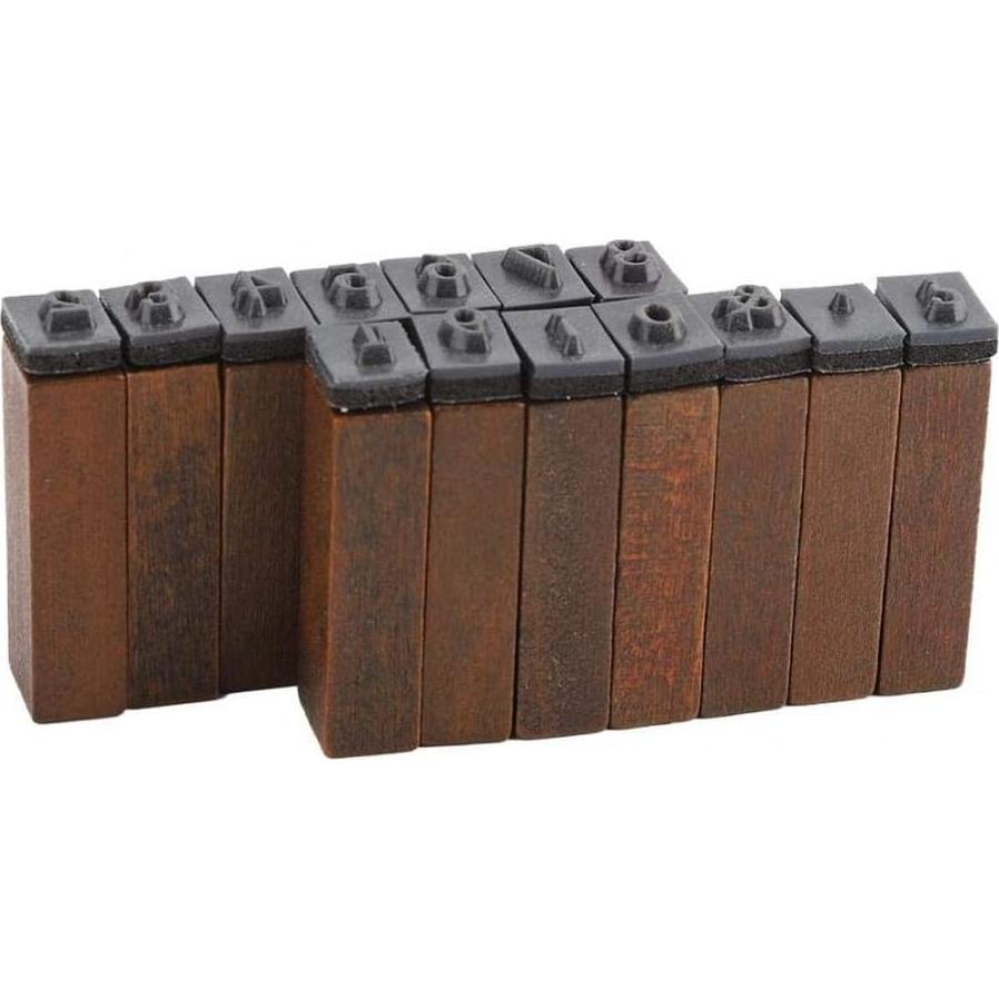 Set de Sellos de Alfabeto 70 PCS LYFJXX de Madera Vintage