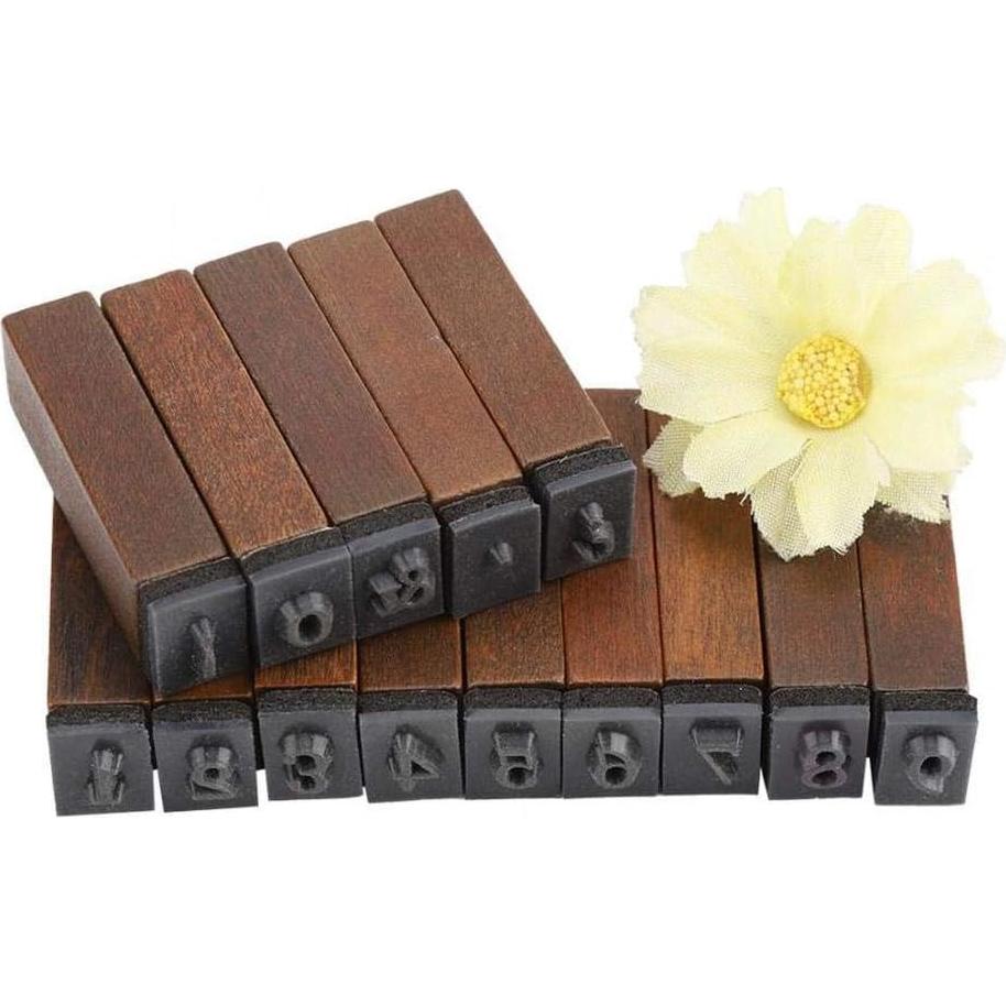 Set de Sellos de Alfabeto 70 PCS LYFJXX de Madera Vintage