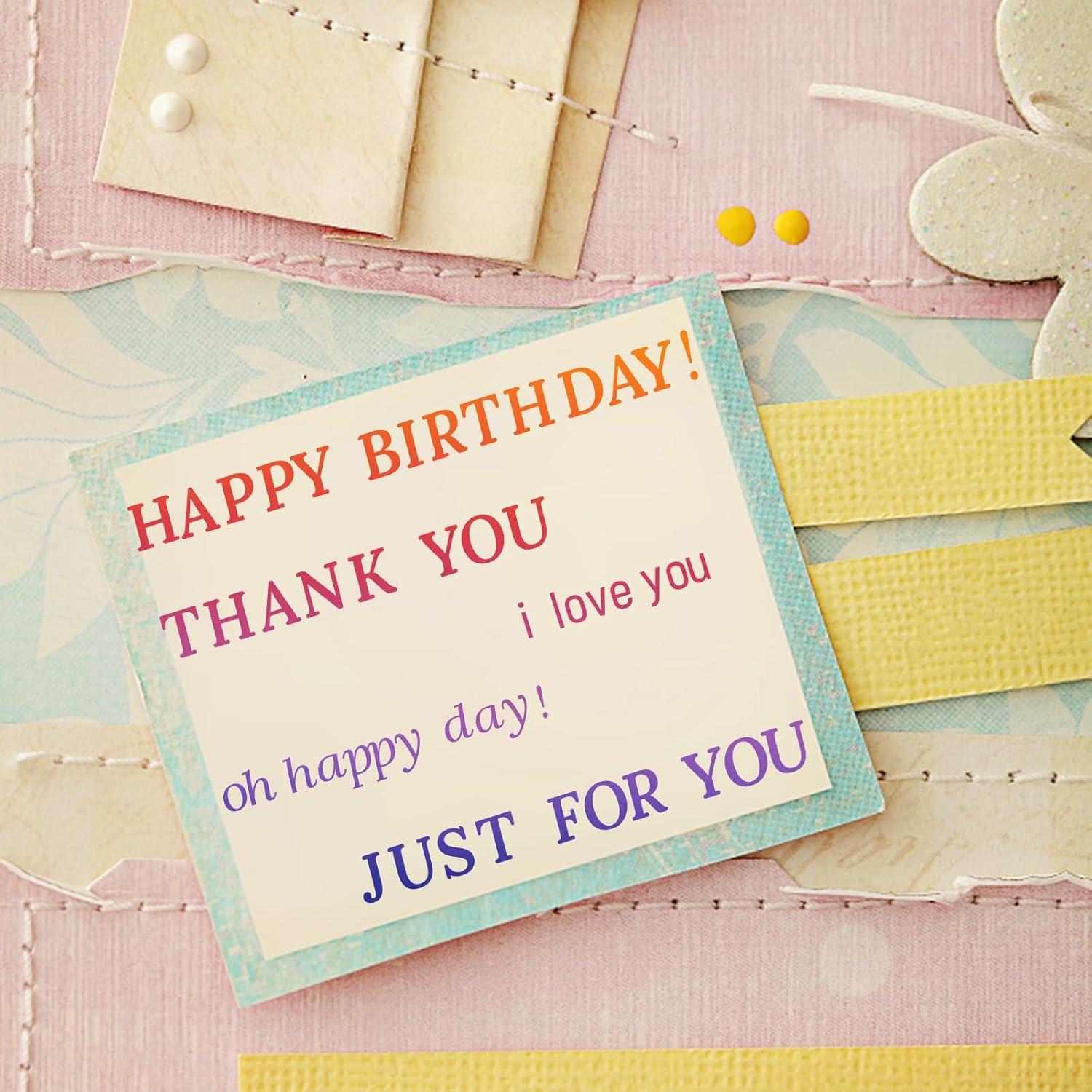 Sellos de Silicona ORIGACH Alfabetos y Números para Scrapbooking