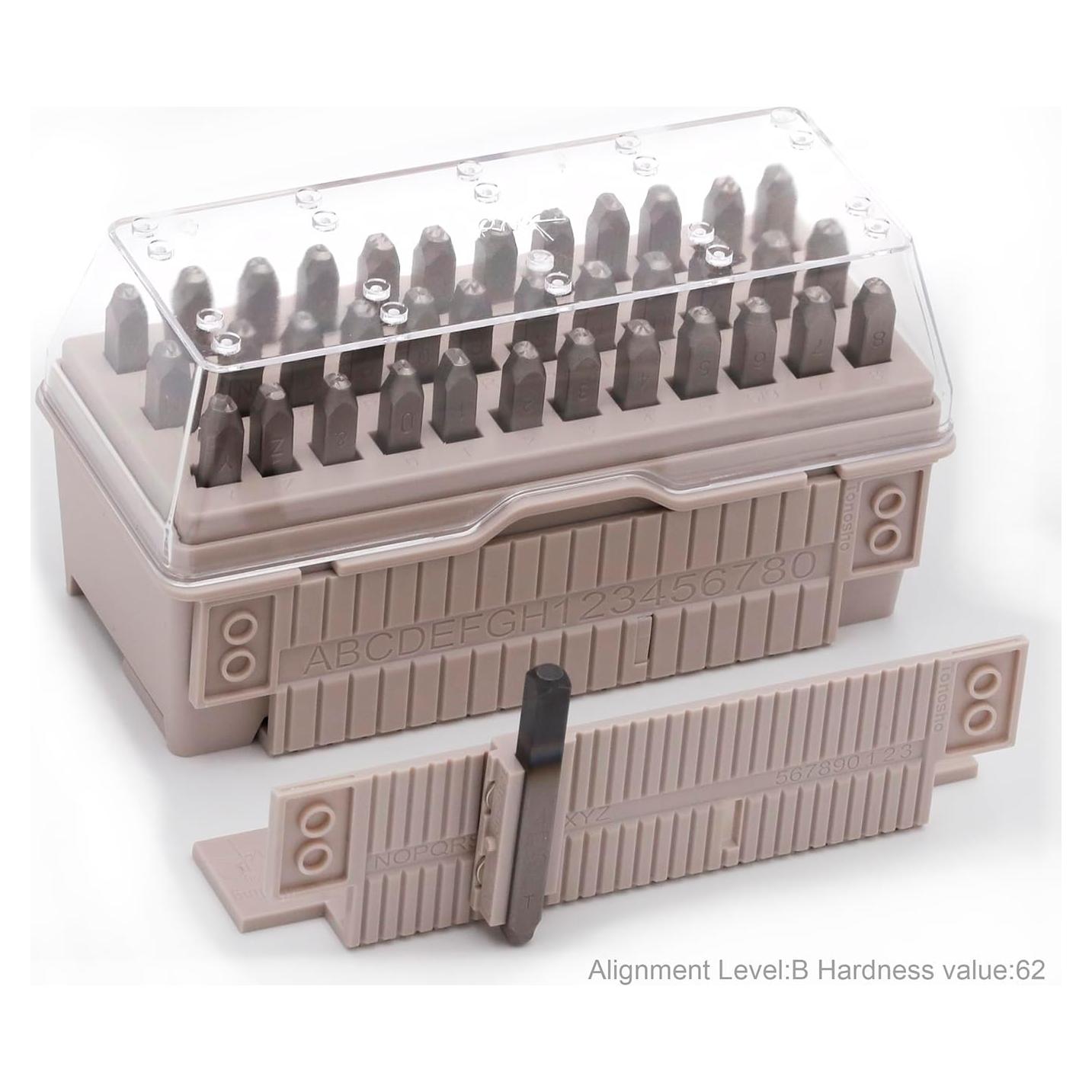 Juego de Sellos de Letras y Números Tonosho 36 Piezas 3mm