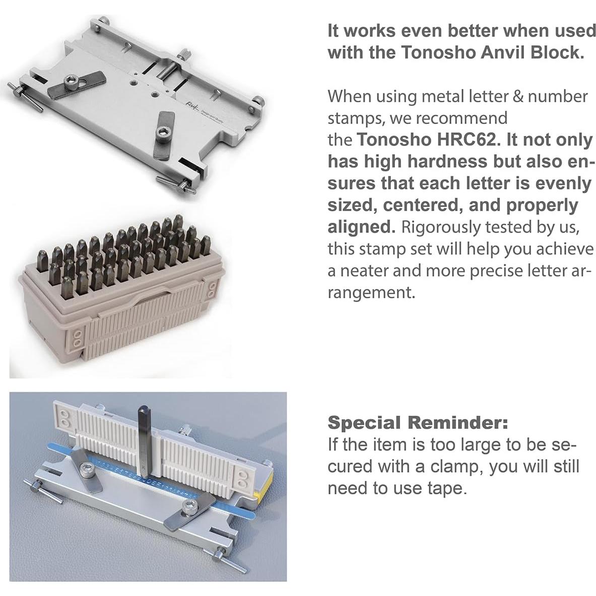Juego de Sellos de Letras y Números Tonosho 36 Piezas 3mm
