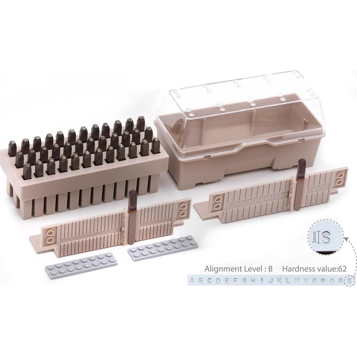 Juego de Sellos de Letras y Números Tonosho 36 Piezas 3mm