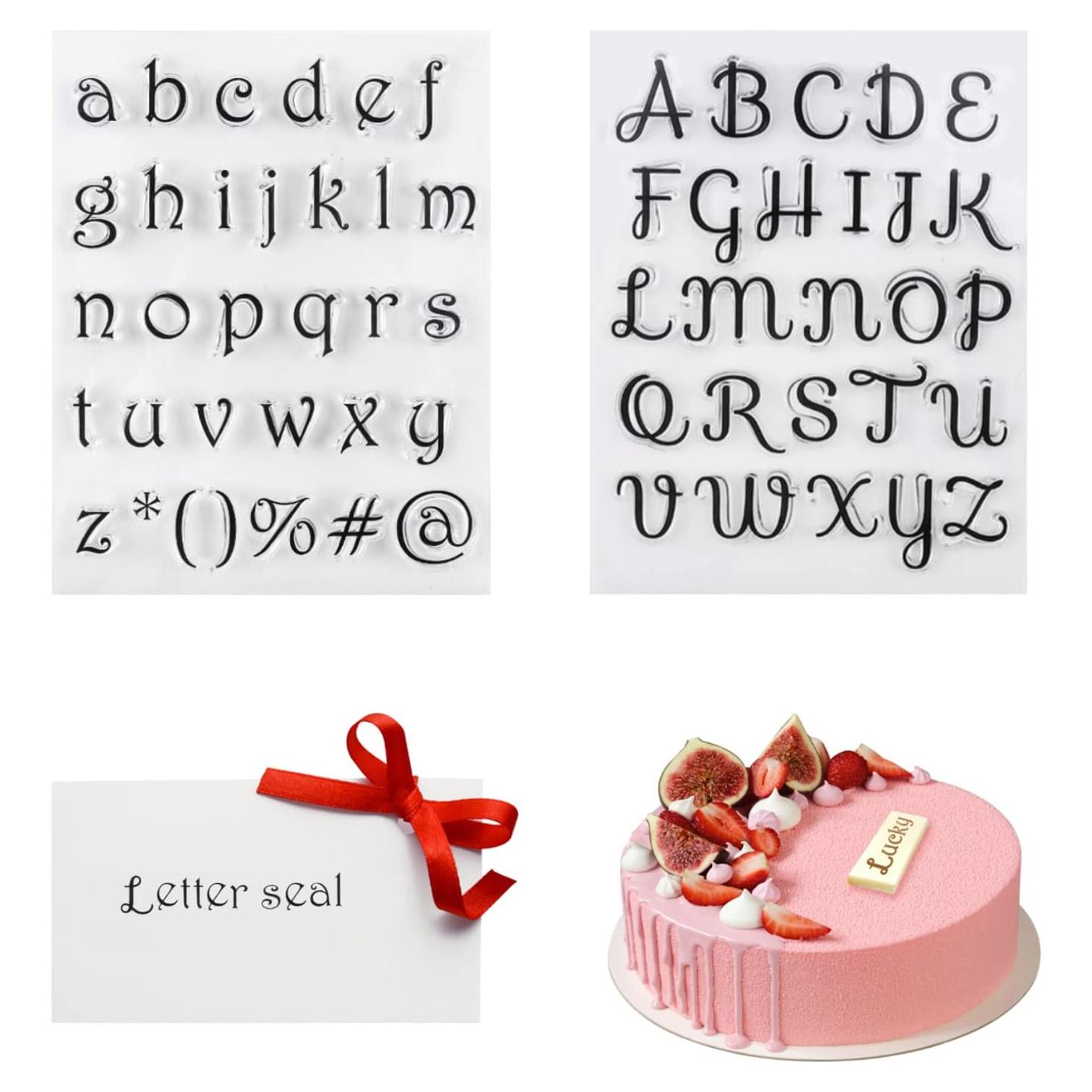 Sellos de Letras Alfabéticas Transparentes BEIFIN - 2 Piezas