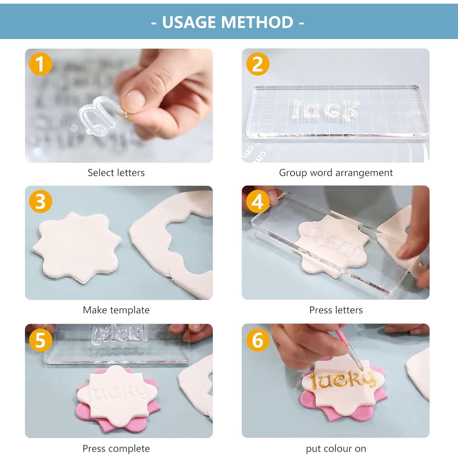 Sellos de Letras Alfabéticas Transparentes BEIFIN - 2 Piezas