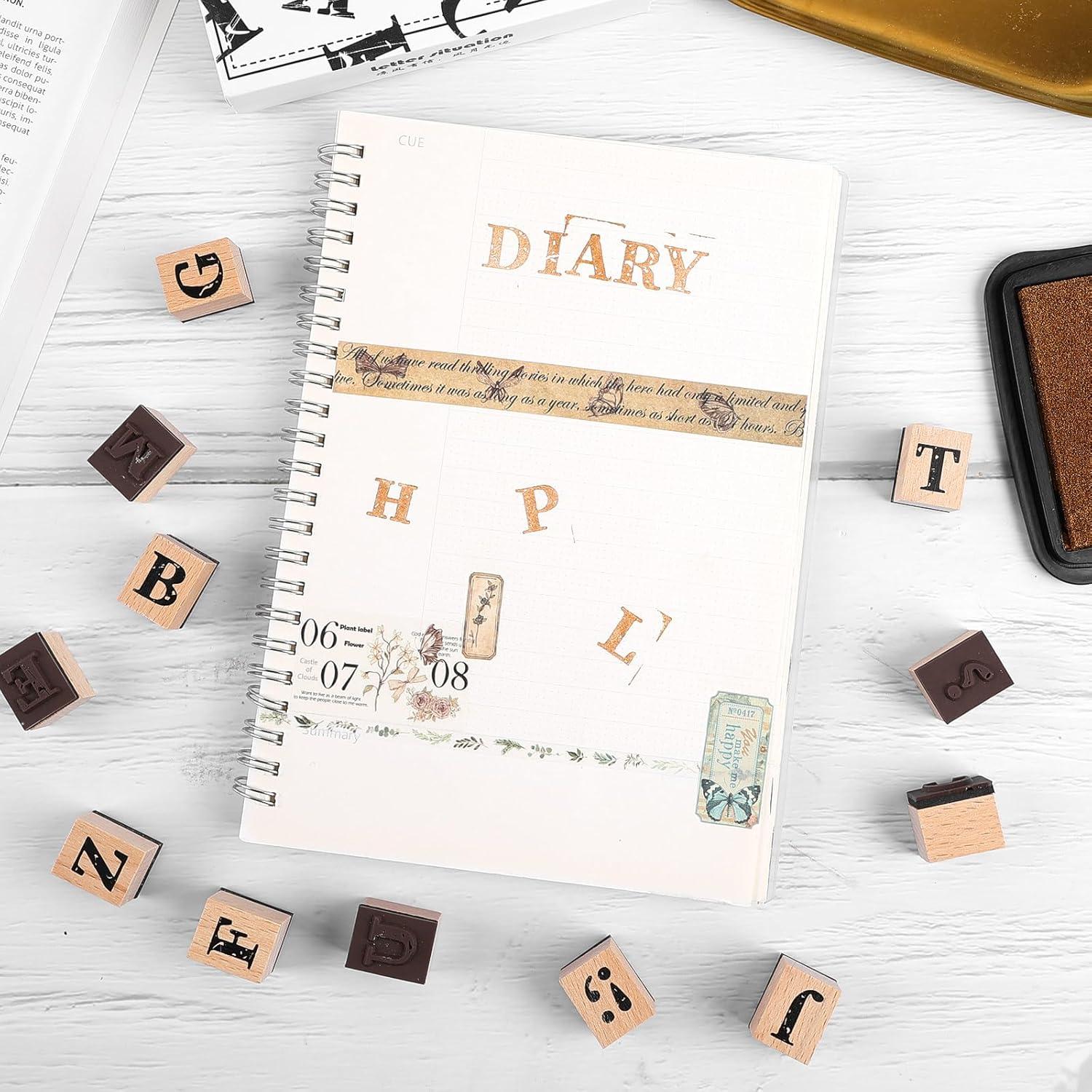 Juego de Sellos de Letras Mayúsculas Dizdkizd - 28 Piezas