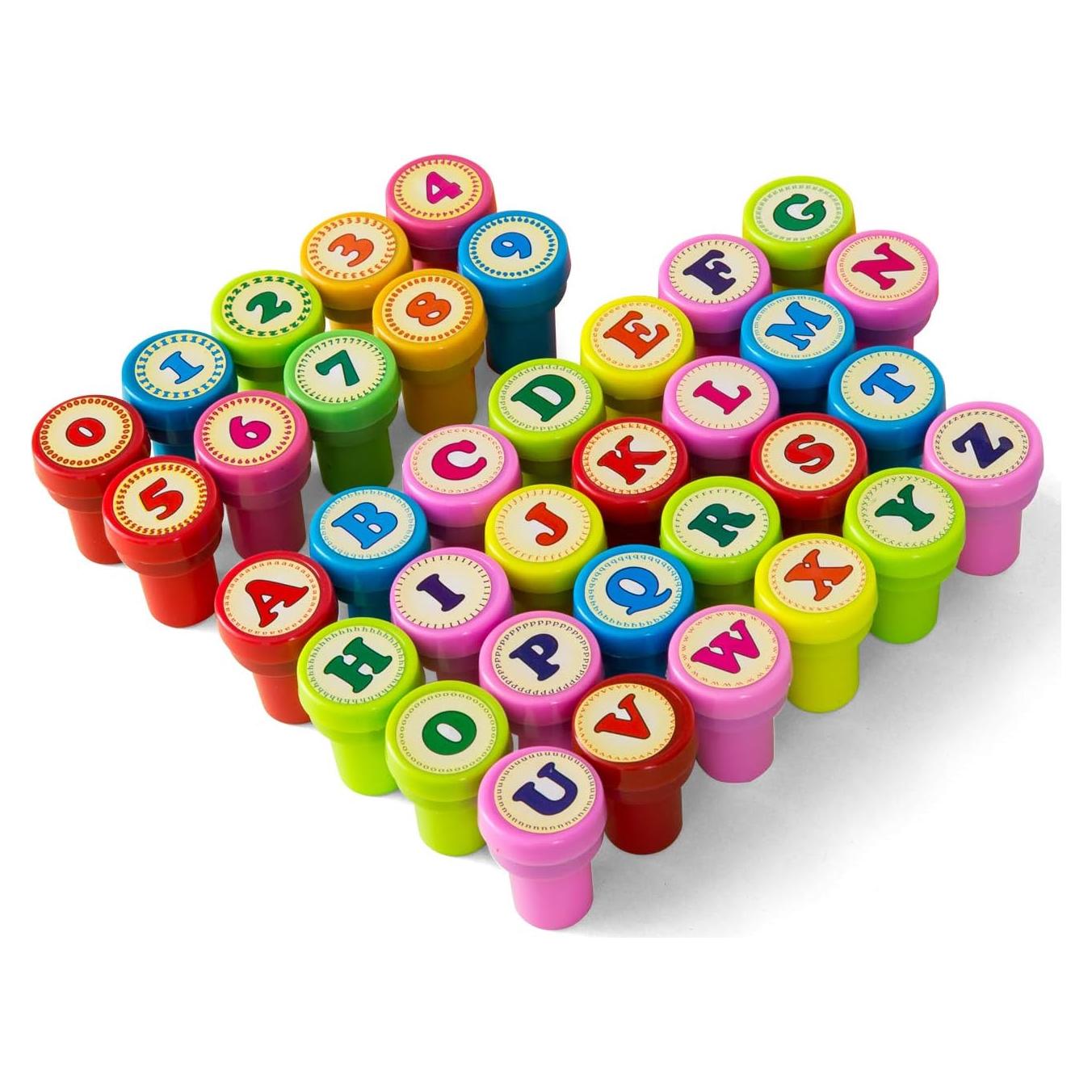 Sellos Autoinkables KESOTE para Niños - Letras y Números