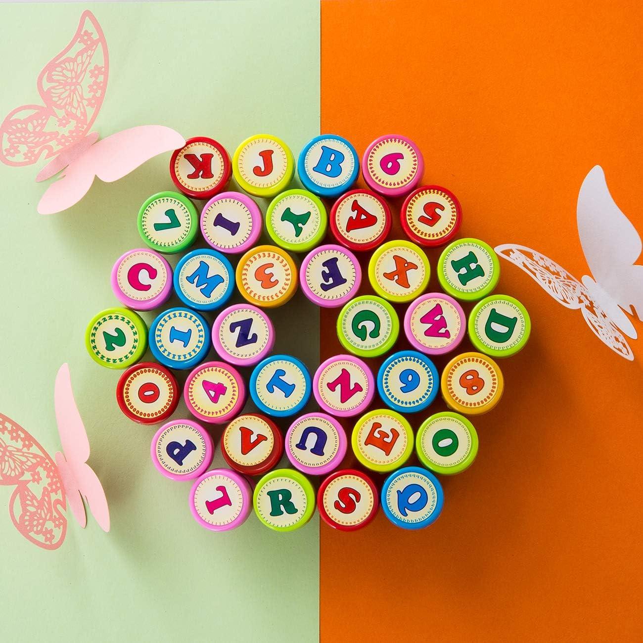 Sellos Autoinkables KESOTE para Niños - Letras y Números