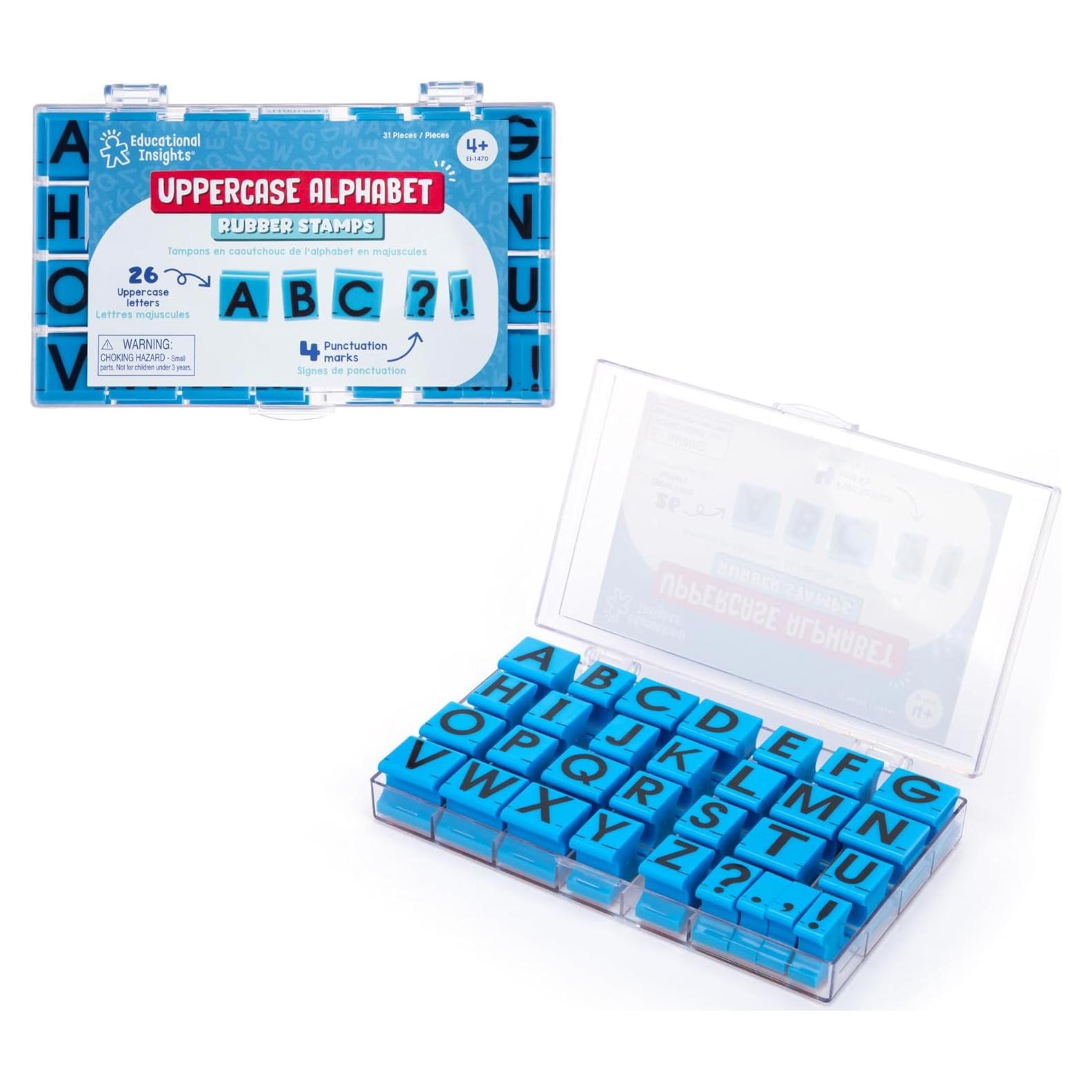 Sellos de Goma Mayúsculas Educational Insights - Set 26 Letras