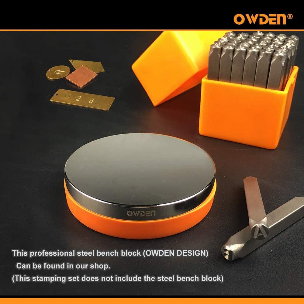Conjunto de Estampado de Metal OWDEN 36 Piezas 3mm Letras y Números