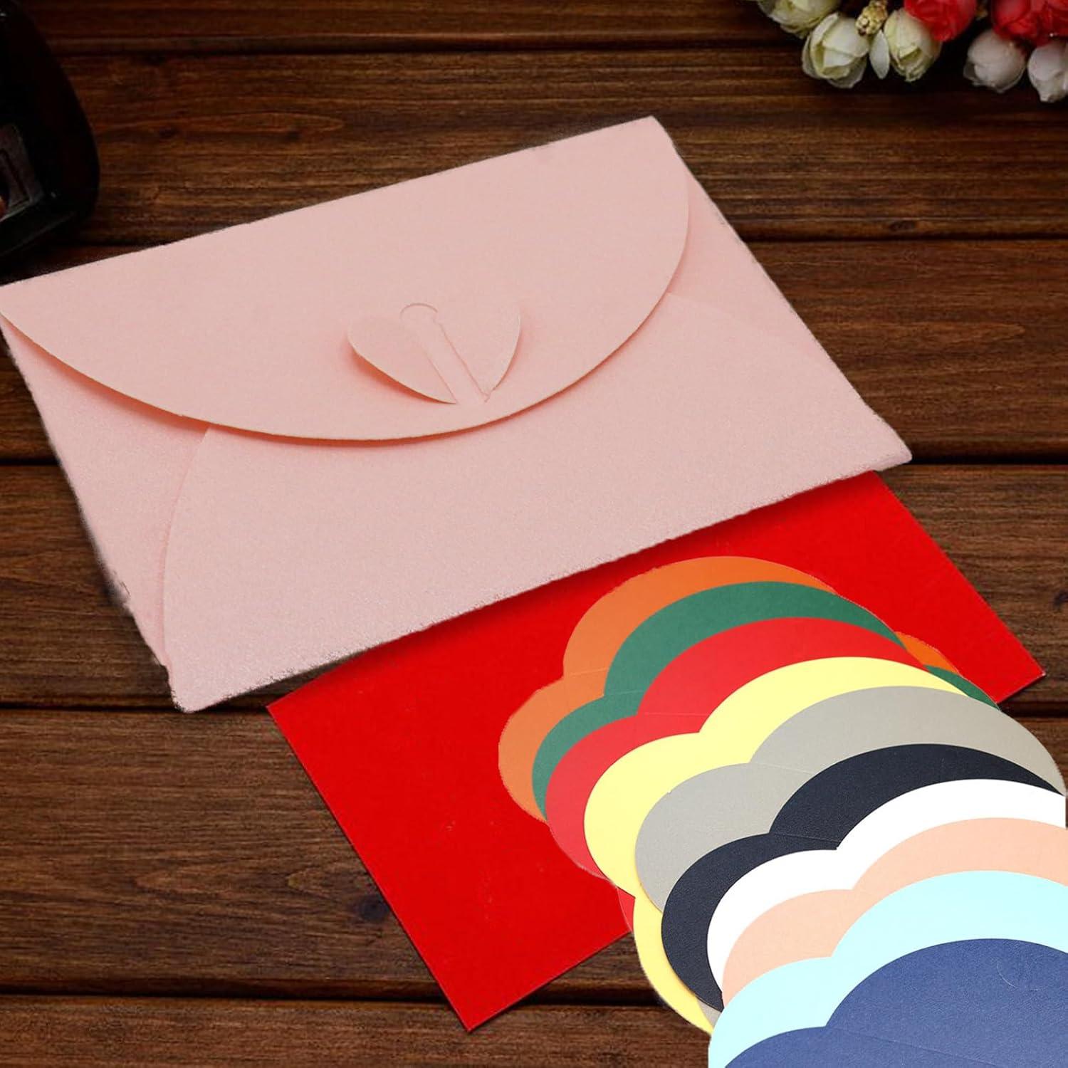 32 Mini Sobres Rosa con Cierre en Forma de Corazón Joyangy