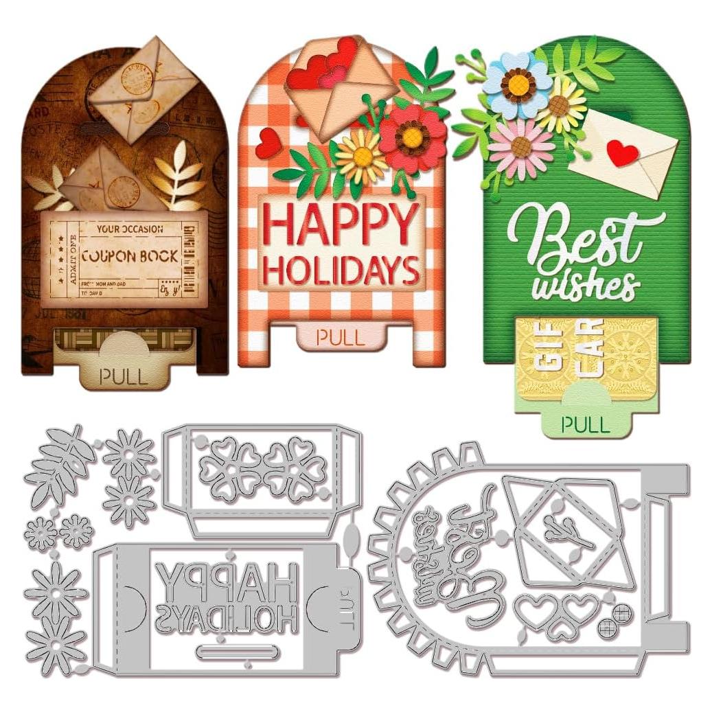 Troqueles de Corte GLOBLELAND para Tarjeta de Buzón - 2 Piezas