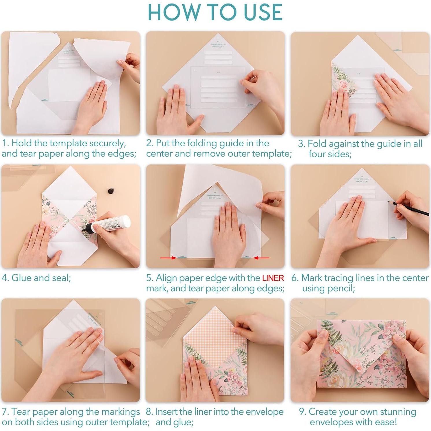 Juego de Plantillas para Hacer Sobres CYFUN 17 Piezas