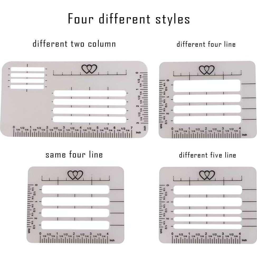 Plantillas de Esténcil para Dirección de Sobres BENBO 4 Piezas