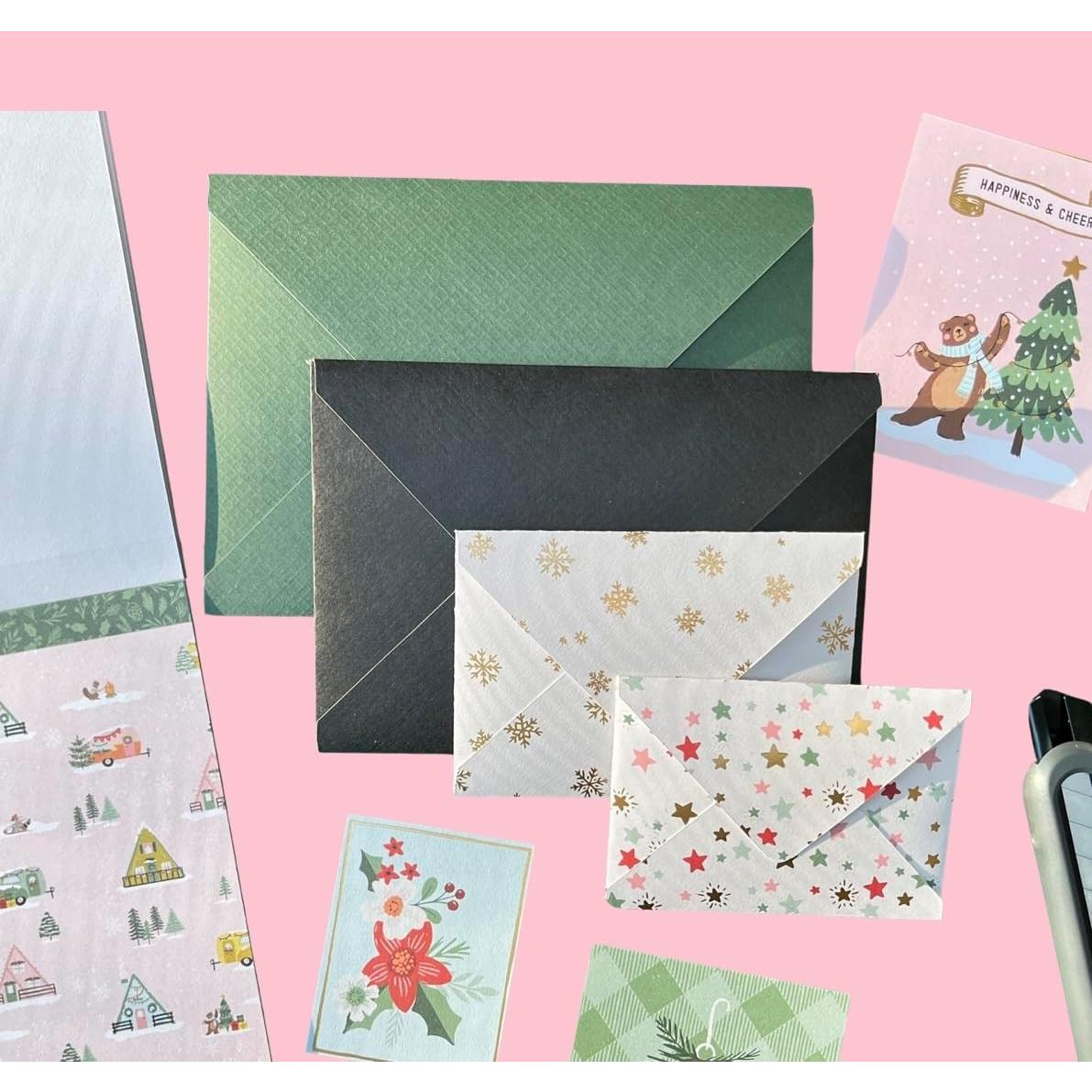 Plantilla de Sobres 5-en-1 Paperry, 30x30 cm, 4 Tamaños y Corazón