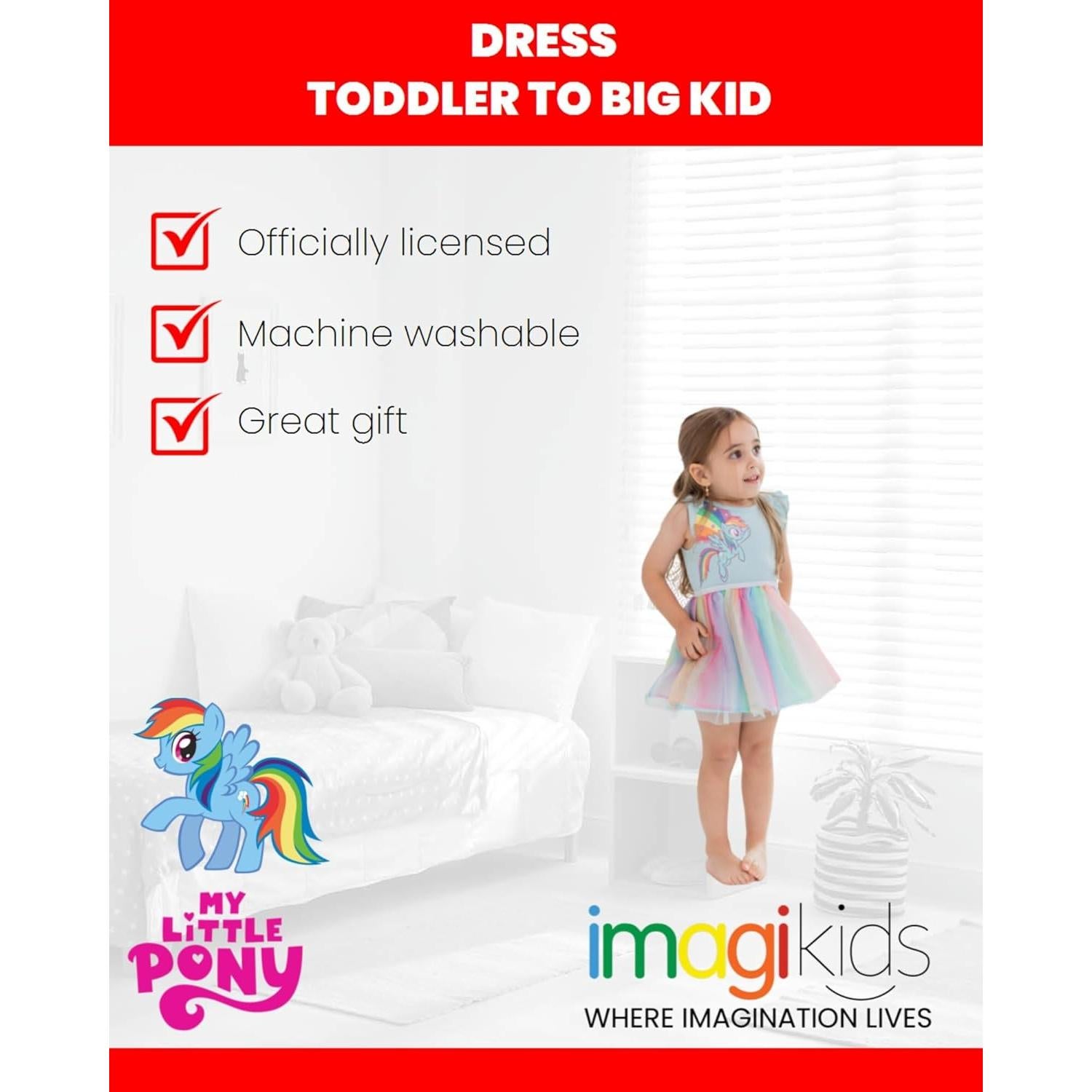 Vestido Mi Pequeño Pony Pinkie Pie para Niñas 5T Azul