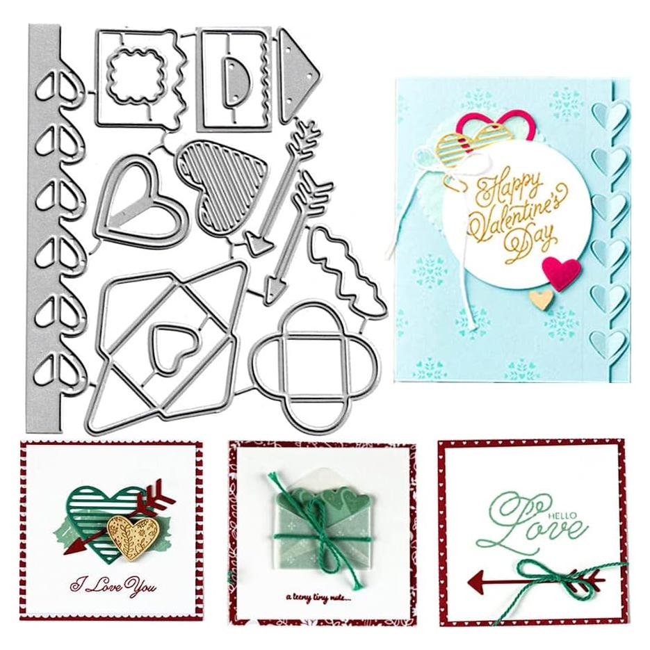 Troqueles de Corte de Metal HGSALK Corazón y Flecha para DIY