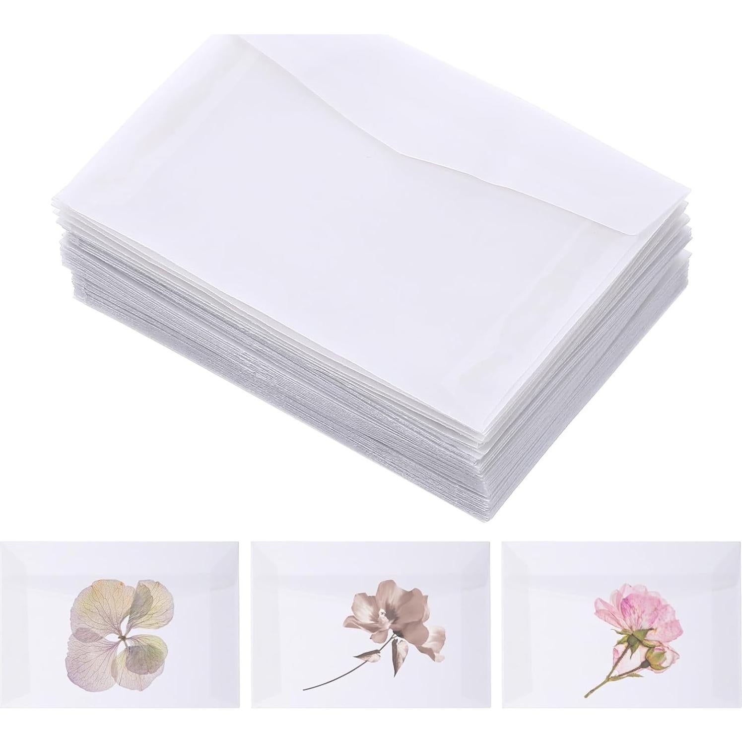 50 Sobres Transparentes Auto-Cerrables FdcZeyxior 10x7 cm