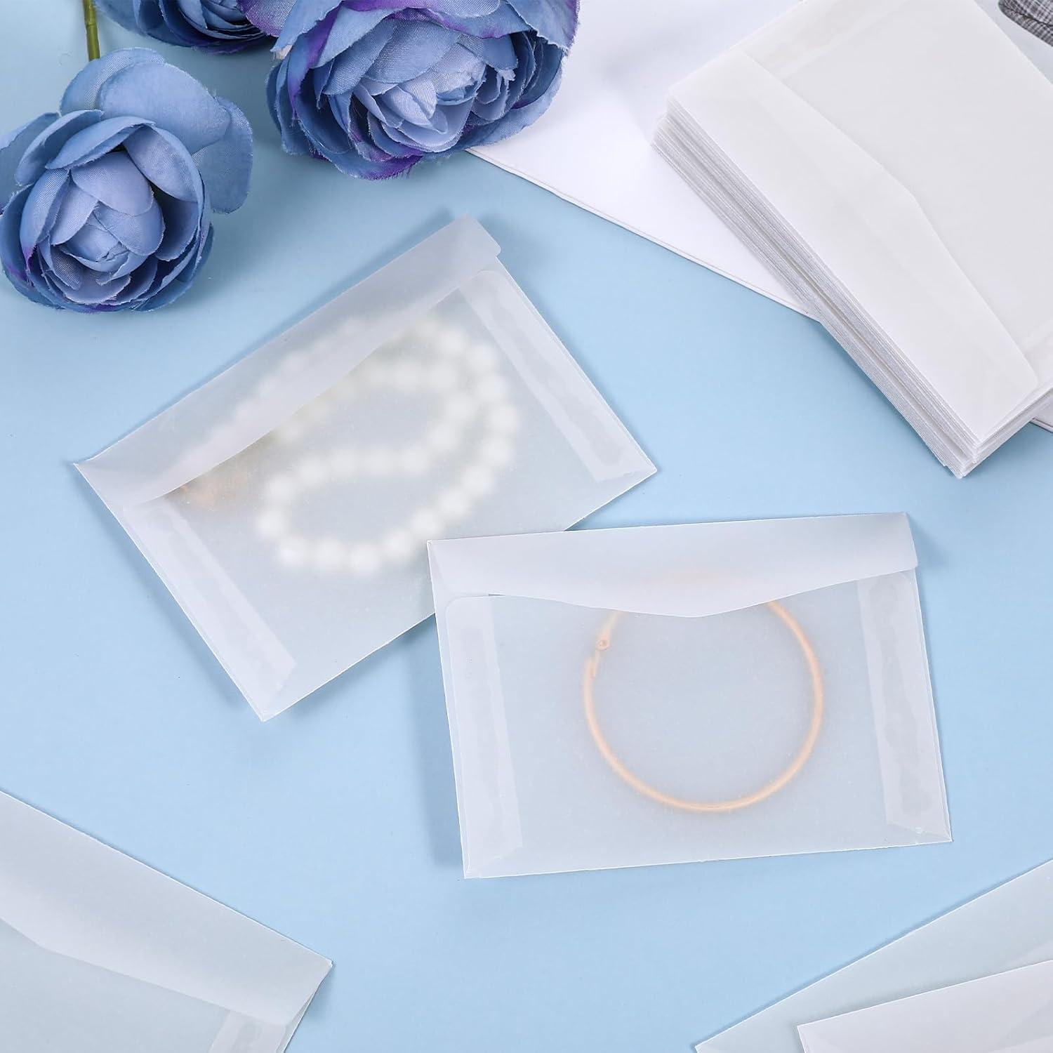 50 Sobres Transparentes Auto-Cerrables FdcZeyxior 10x7 cm