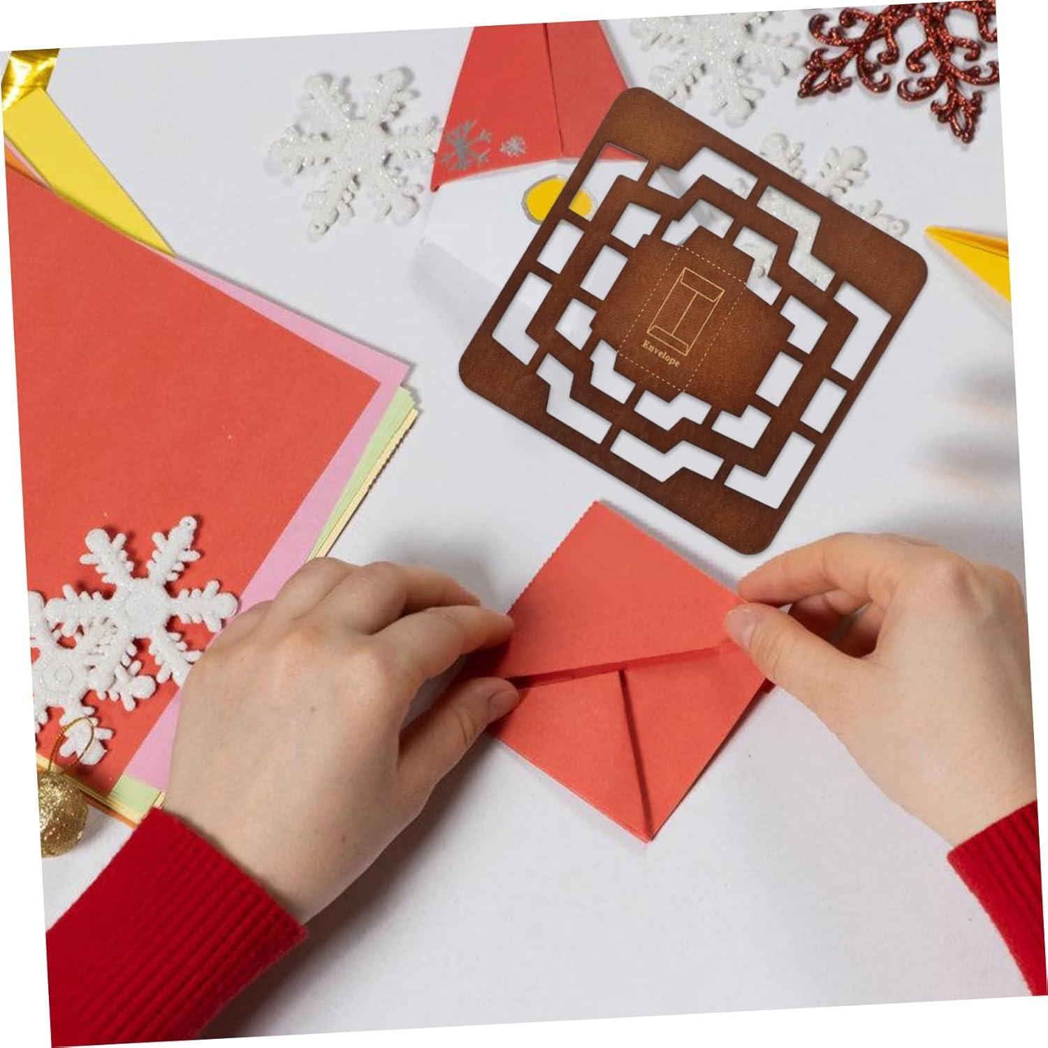 Plantilla de Sobre Vintage DOITOOL de Madera 14.2x14.2cm