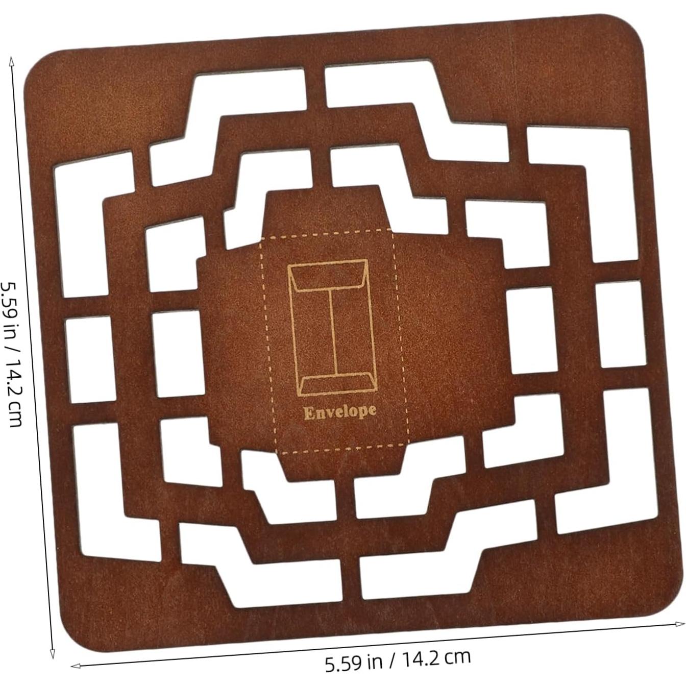 Plantilla de Sobre Vintage DOITOOL de Madera 14.2x14.2cm