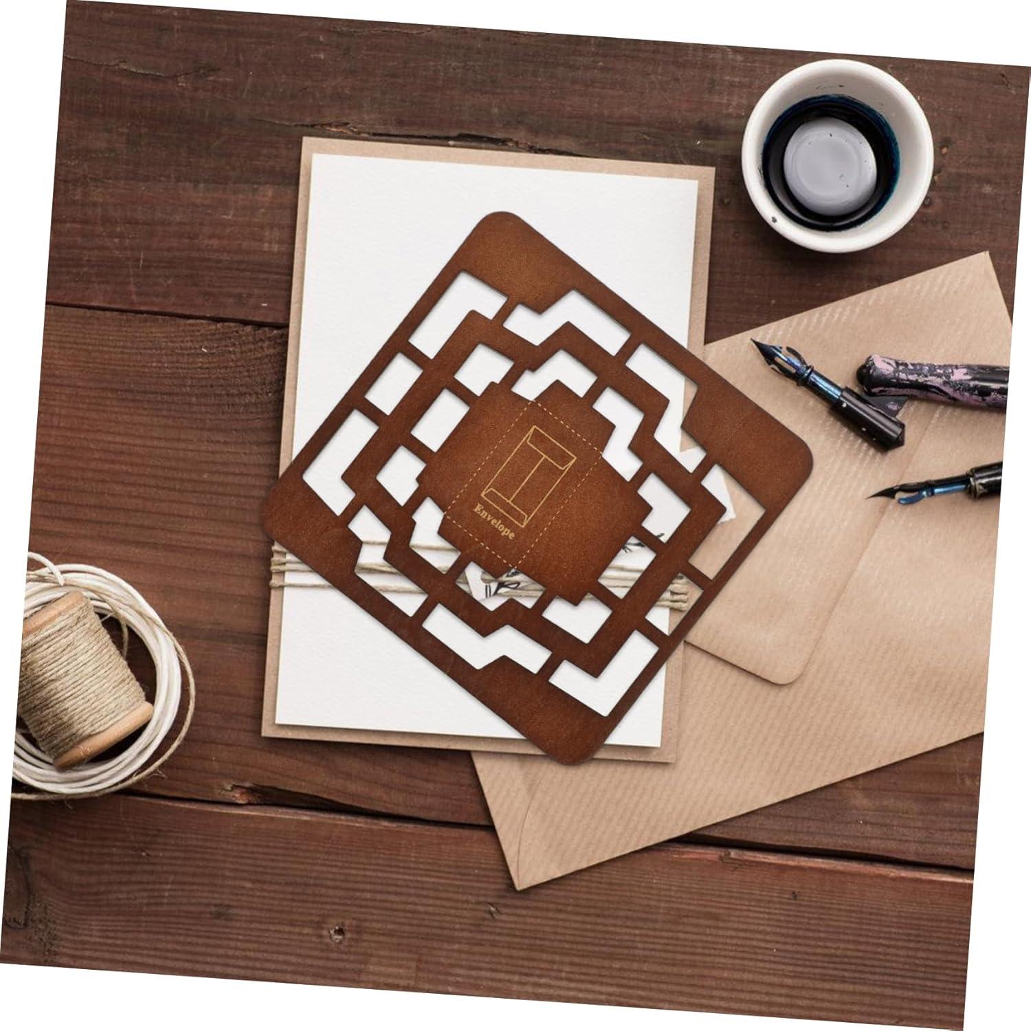 Plantilla de Sobre Vintage DOITOOL de Madera 14.2x14.2cm