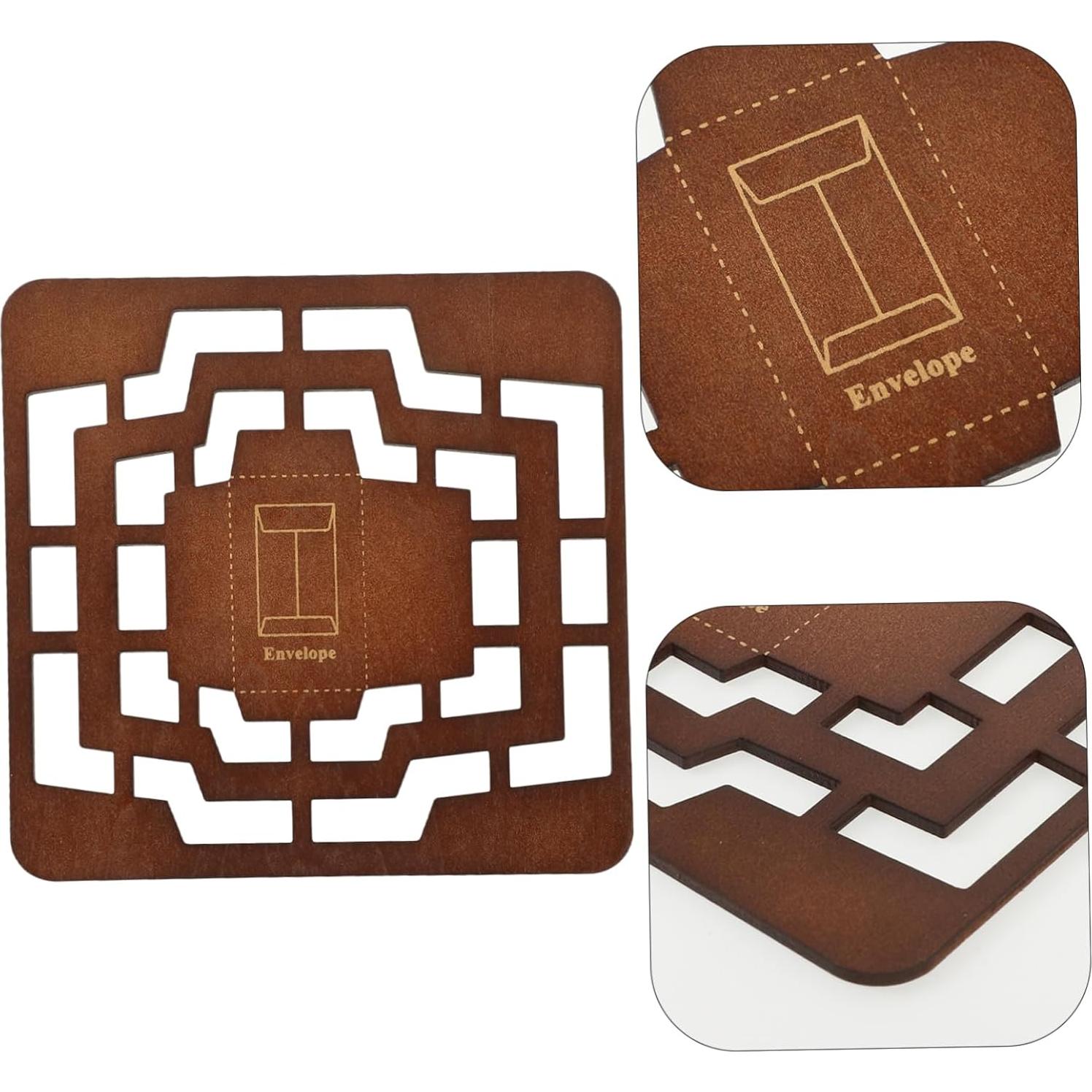 Plantilla de Sobre Vintage DOITOOL de Madera 14.2x14.2cm