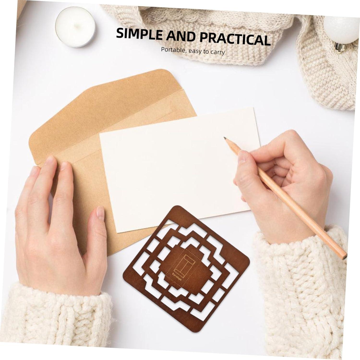 Plantilla de Sobre Vintage DOITOOL de Madera 14.2x14.2cm