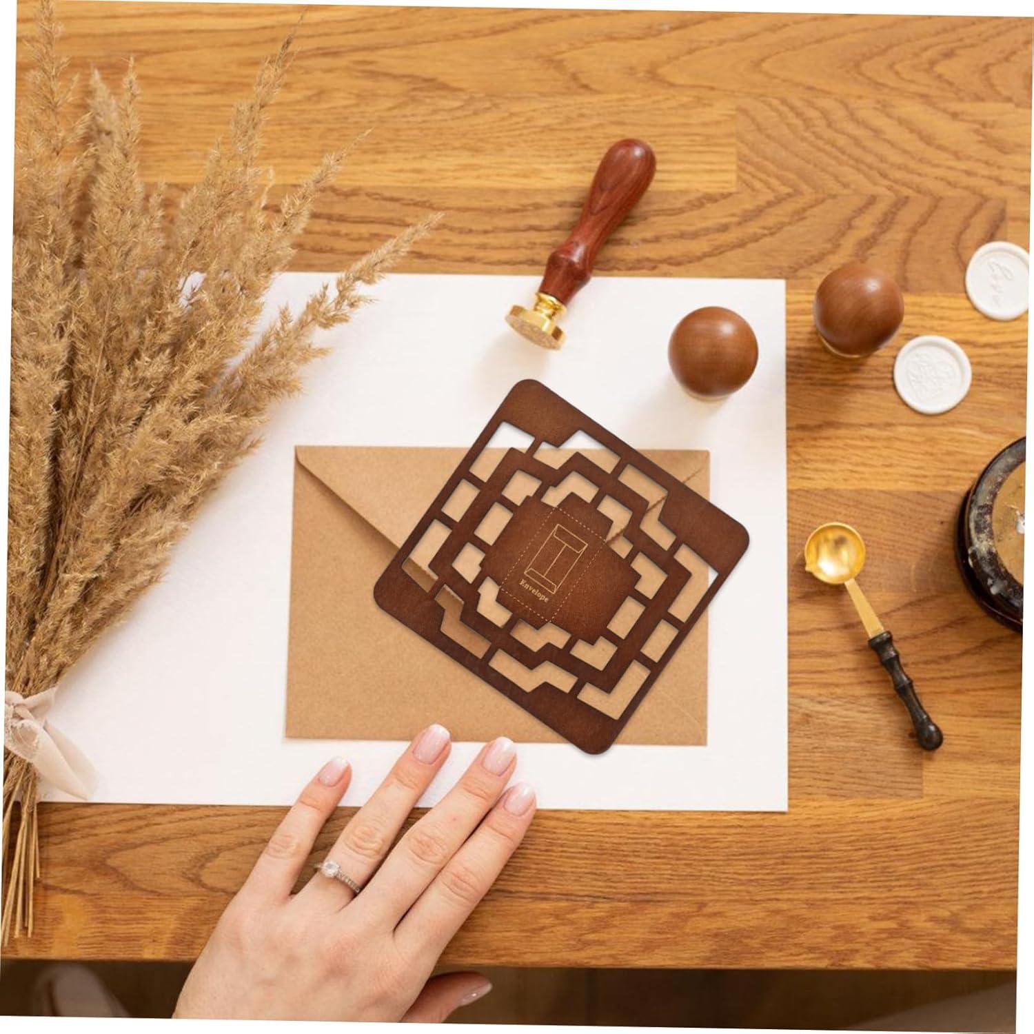 Plantilla de Sobre Vintage DOITOOL de Madera 14.2x14.2cm