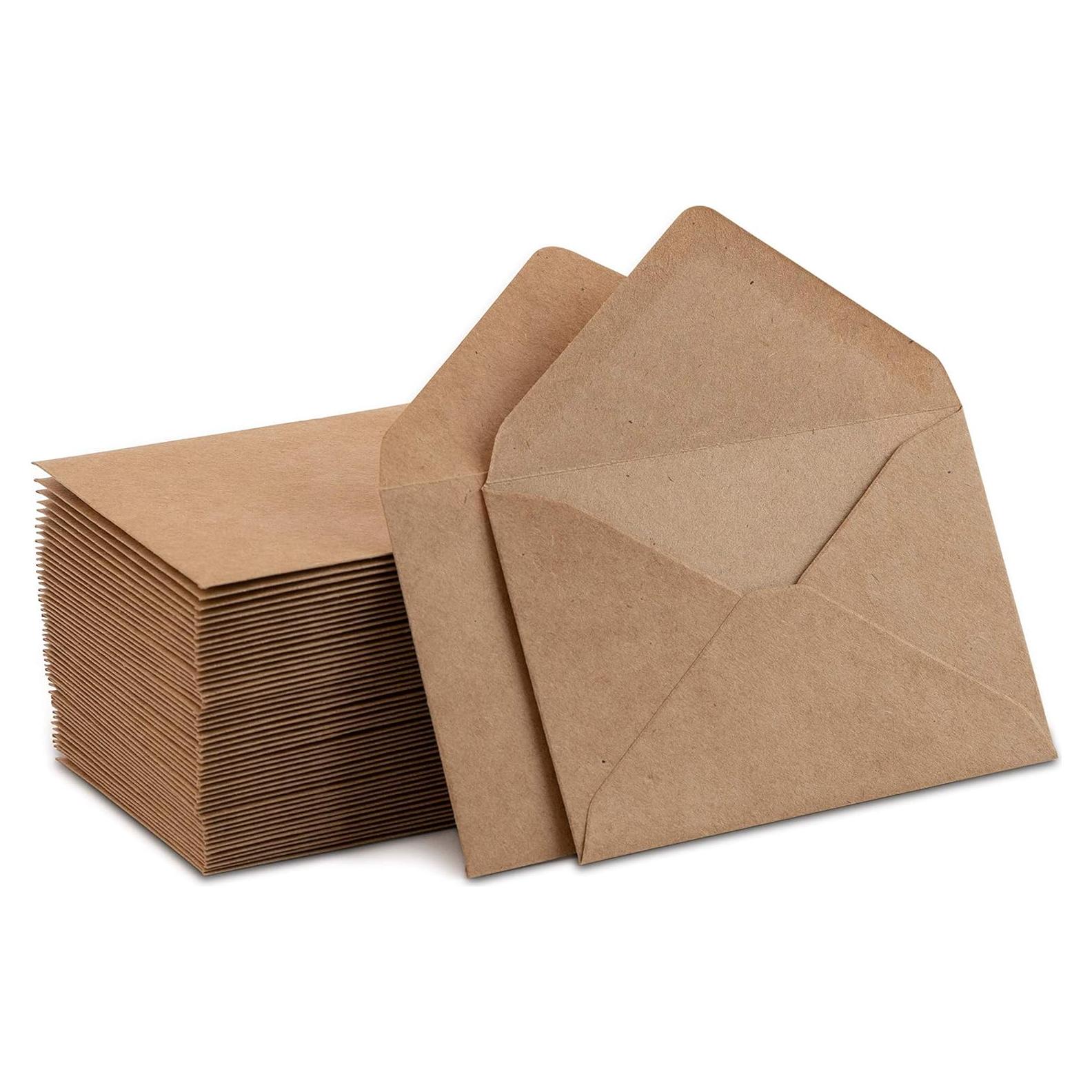 Mini Sobres Kraft Marrón Purple Q Crafts - 60 Unidades 10.16x6.86cm