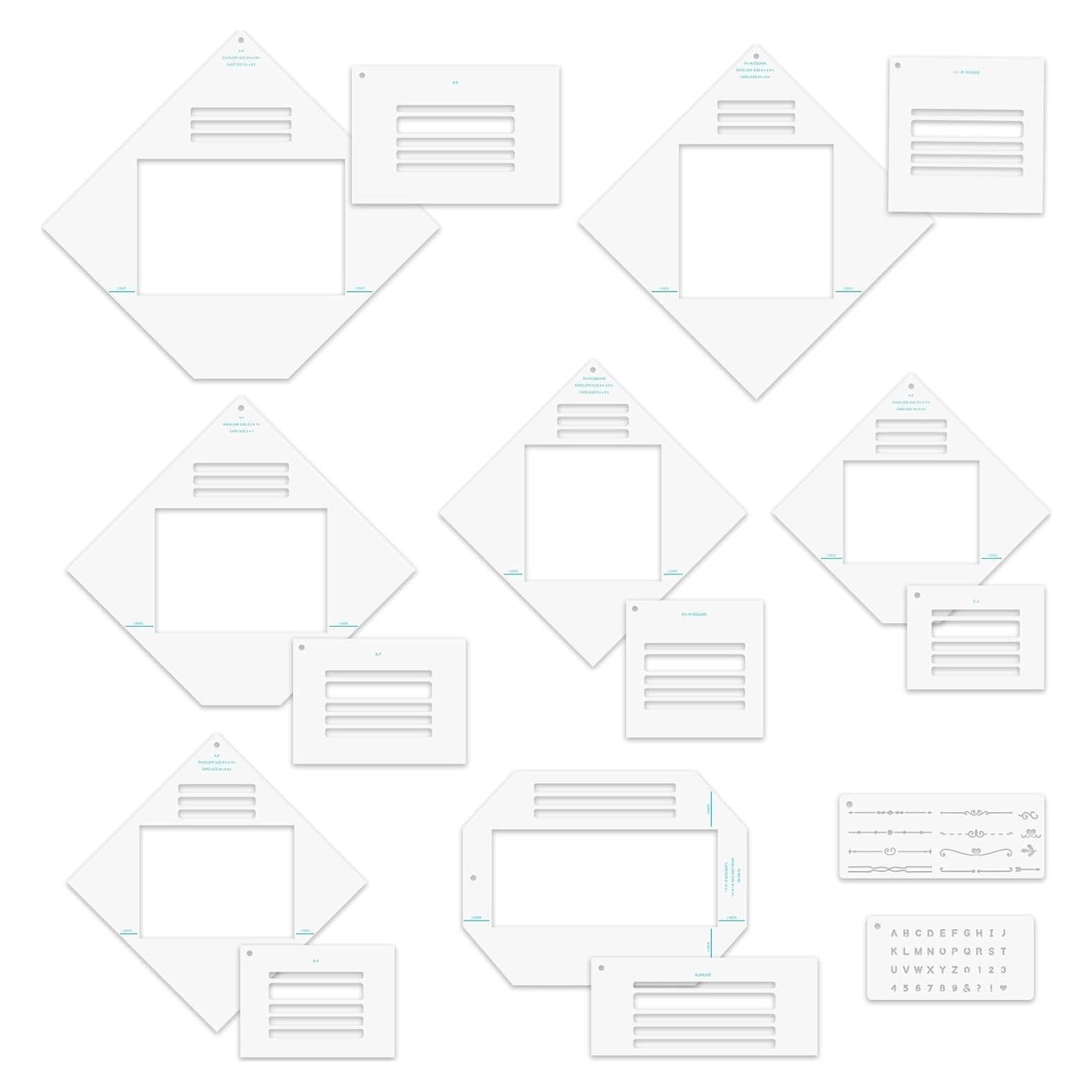 Conjunto de Guías para Hacer Sobres BAOFALI 17 Piezas