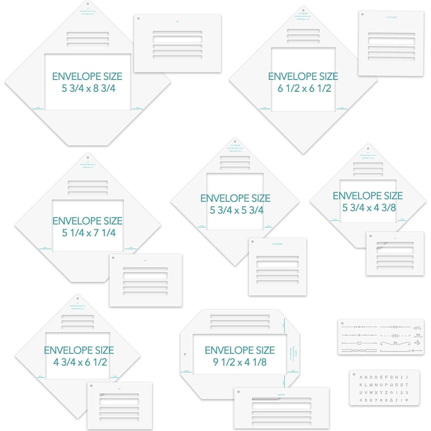 Conjunto de Guías para Hacer Sobres BAOFALI 17 Piezas