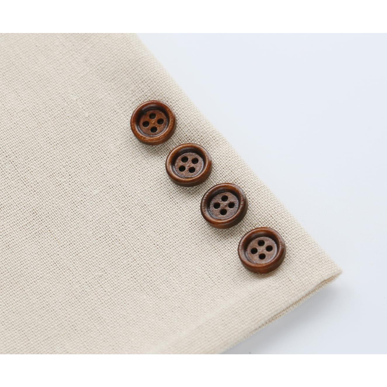 200 Botones de Madera Marrón 12.5mm GANSSIA para Manualidades