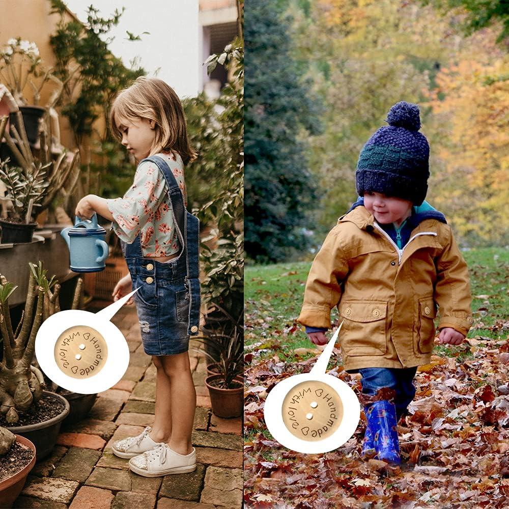 150 Piezas Botones de Madera Natural HDST-HOME 15mm 20mm 25mm