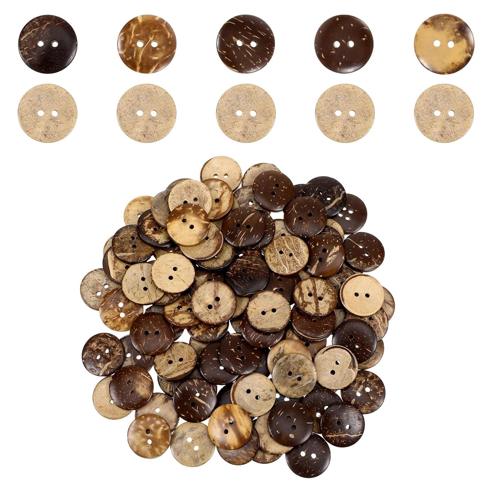 100 Botones de Madera Prasacco 2cm para Manualidades