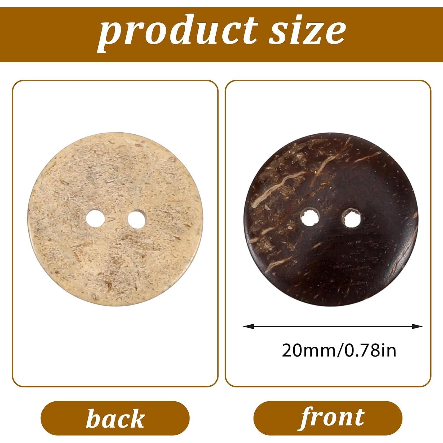 100 Botones de Madera Prasacco 2cm para Manualidades