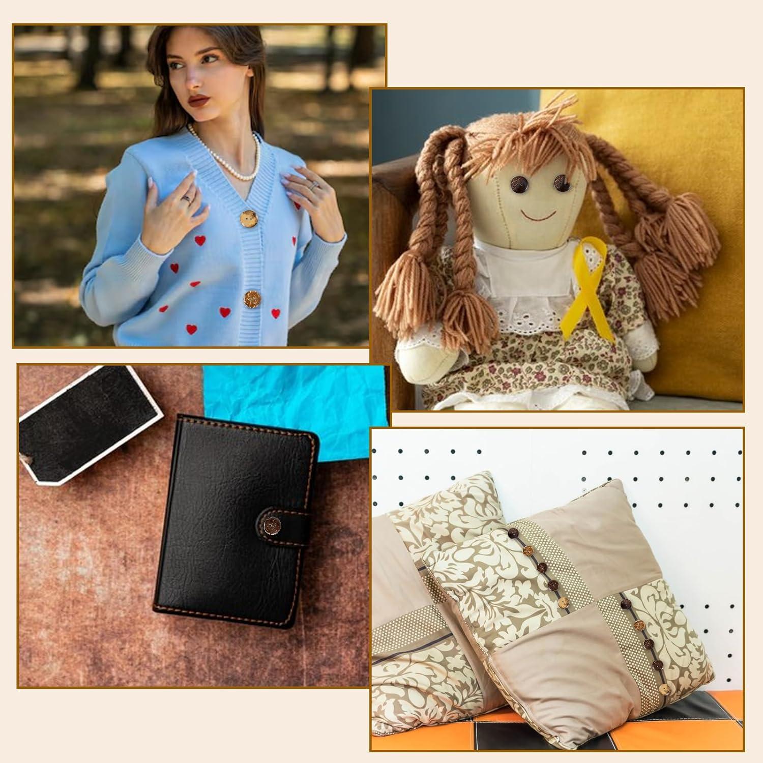 100 Botones de Madera Prasacco 2cm para Manualidades