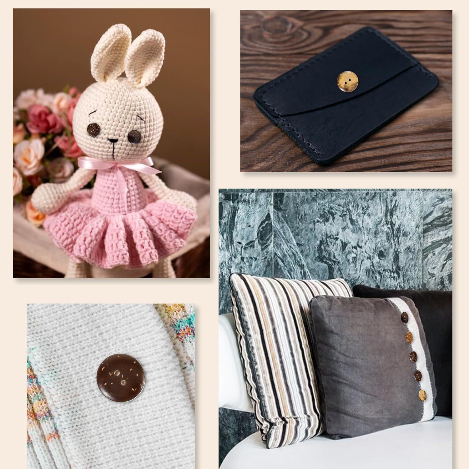 100 Botones de Madera Prasacco 2cm para Manualidades