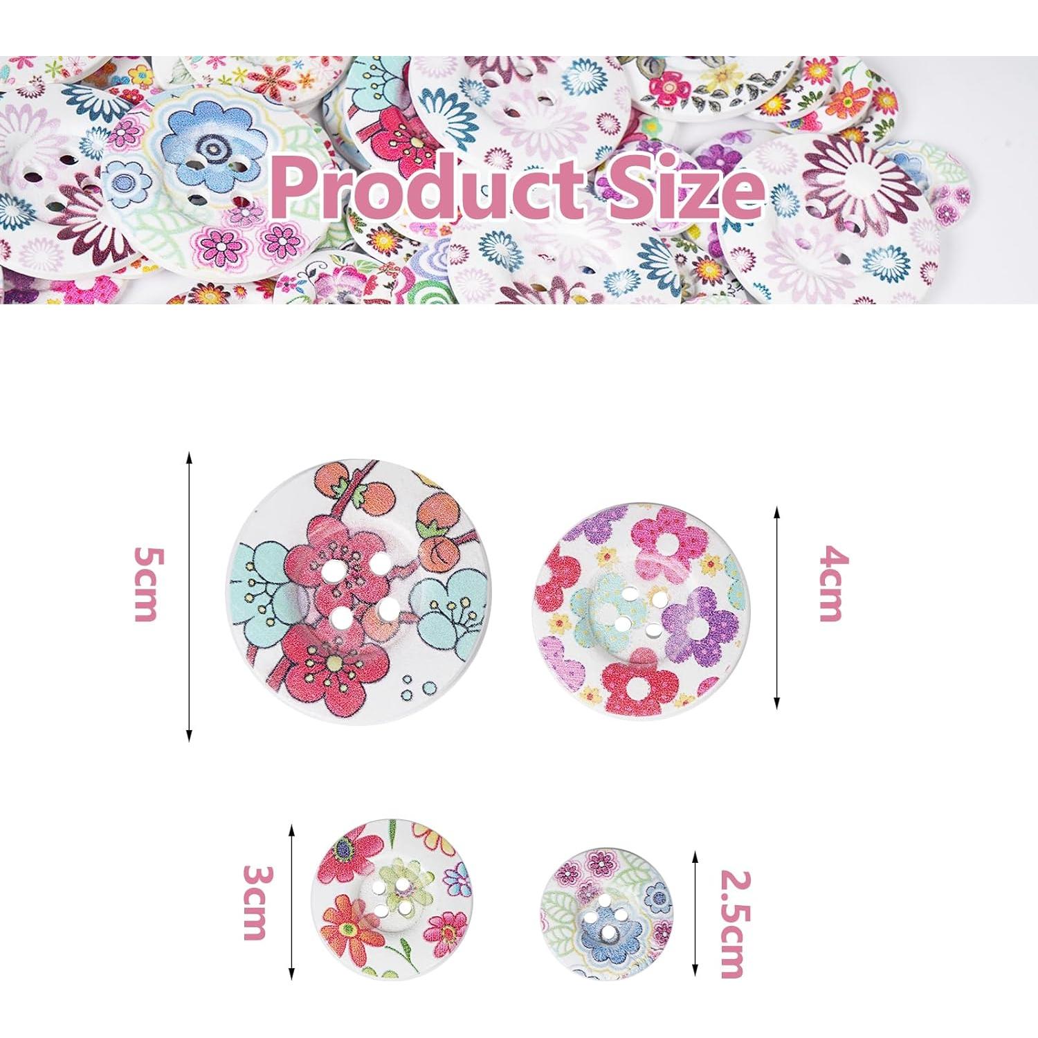 Botones de Madera Coloridos Chenkou Craft 40pcs 25mm